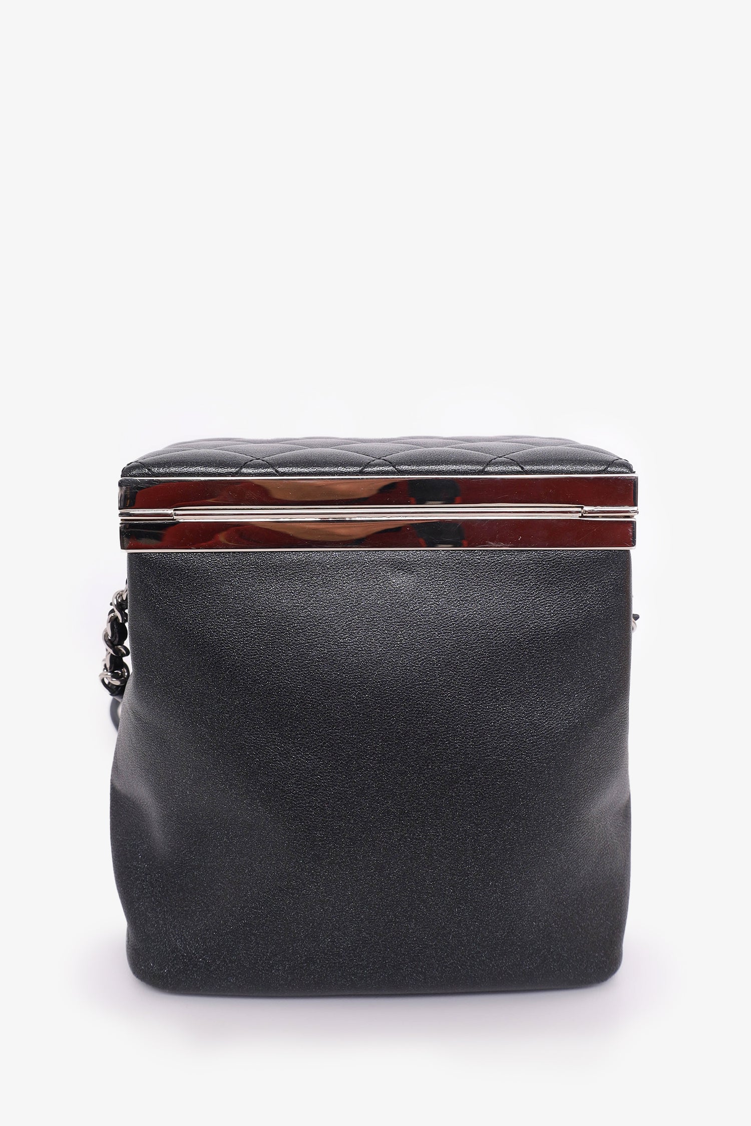 Chaneltm 2016 17 Black Lambskin Quilted CC Vanity with Strap Handbag