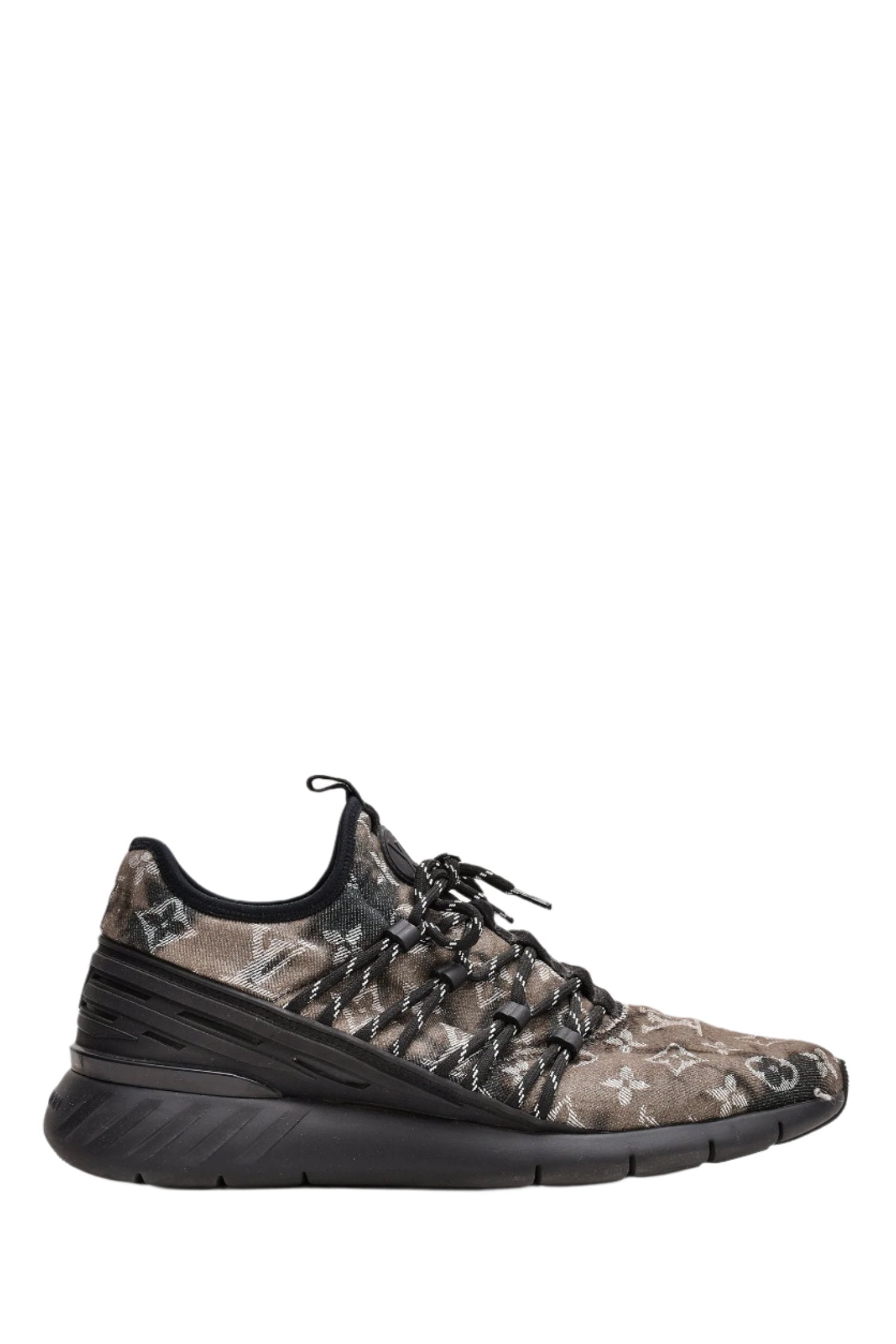 Louis Vuitton Black Tie Dye Denim Fastlane Sneakers Size 8 Men
