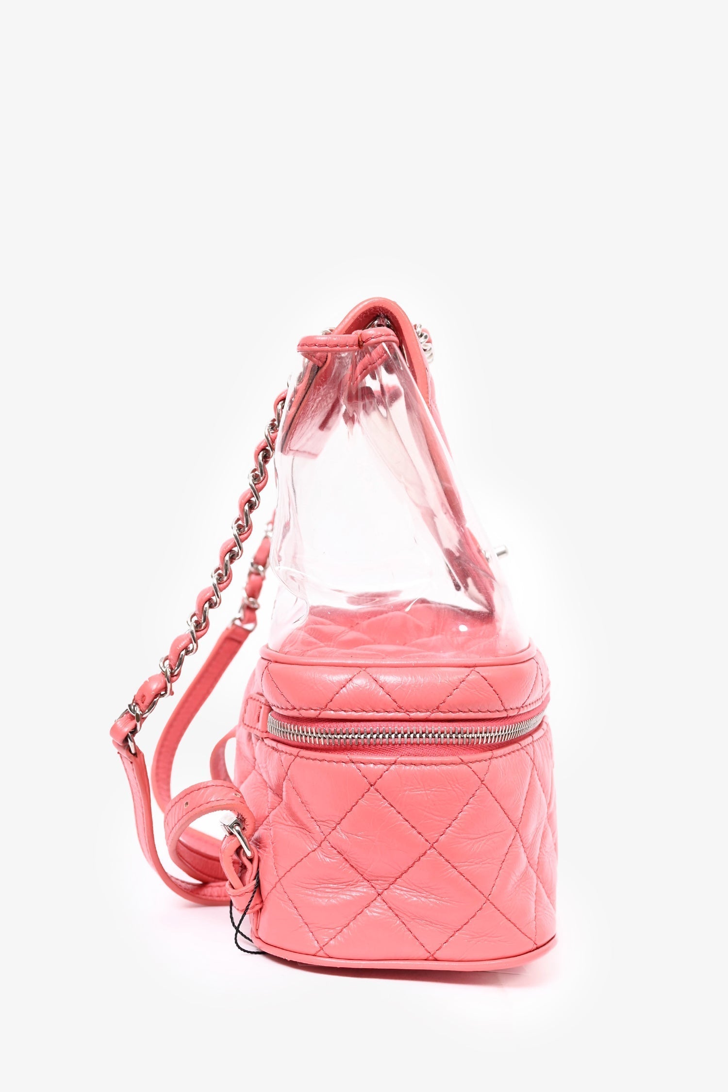 Chanel™ Pink Calfskin Leather/Pvc ' Uarium' Backpack