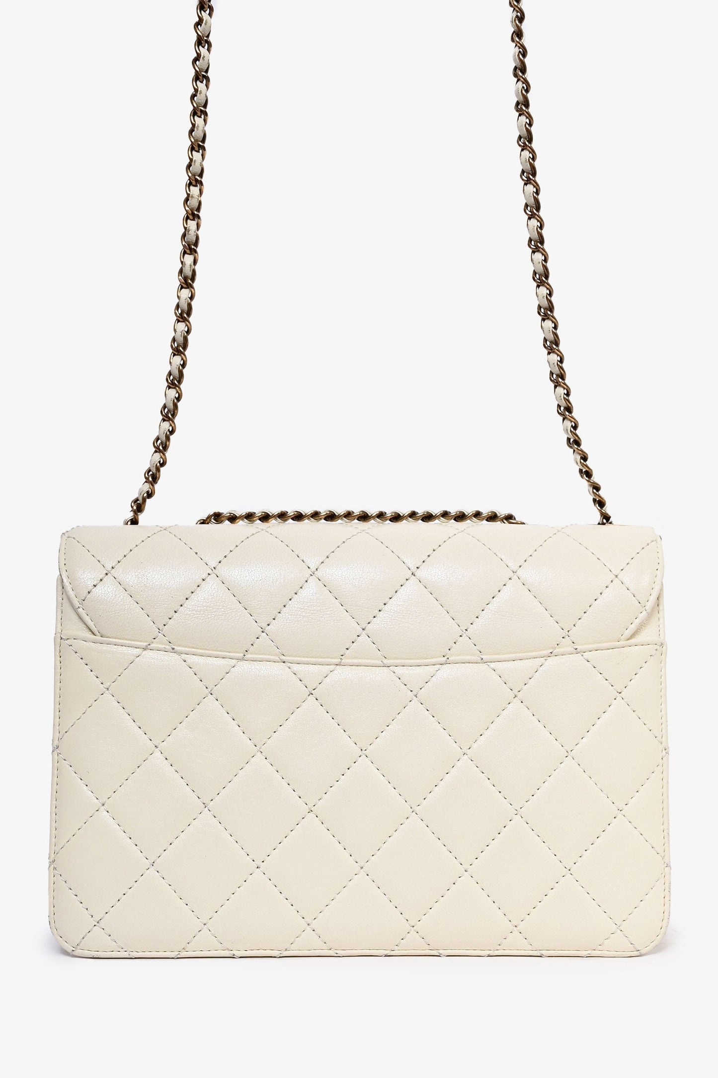 Chaneltm 2016 Cream Leather Beauty Lock Flap Shoulder Bag