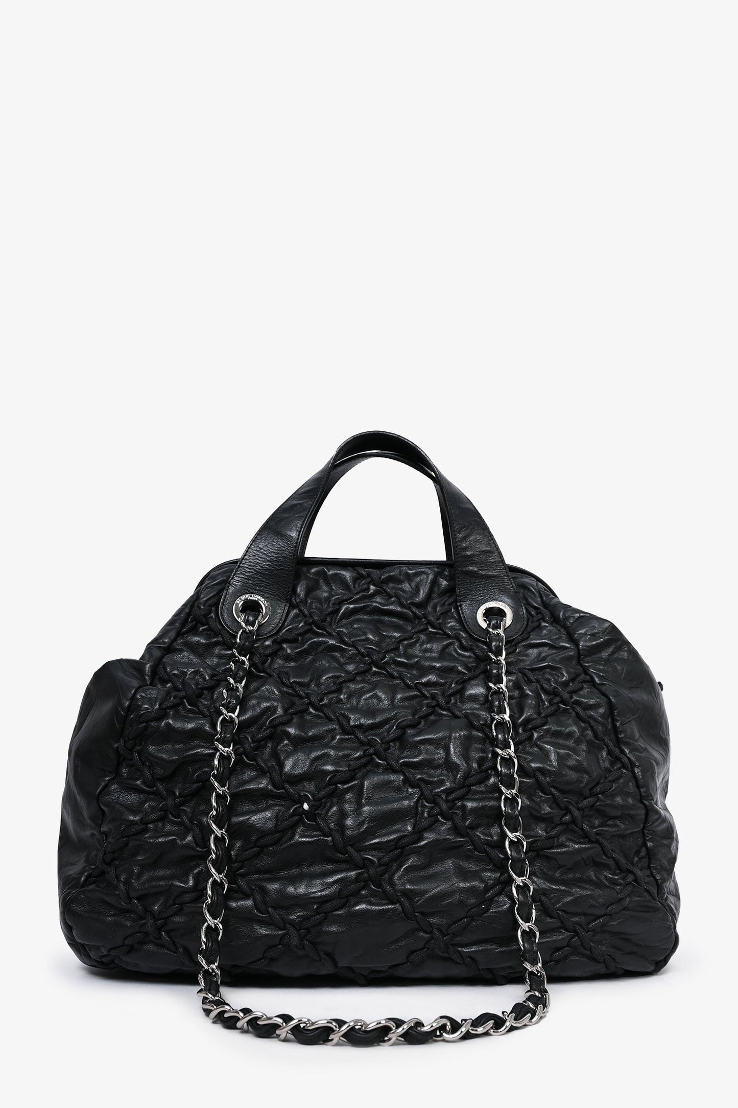 Chanel™ 2011-12 Black Leather Ultra Stitch Large Bowling Bag