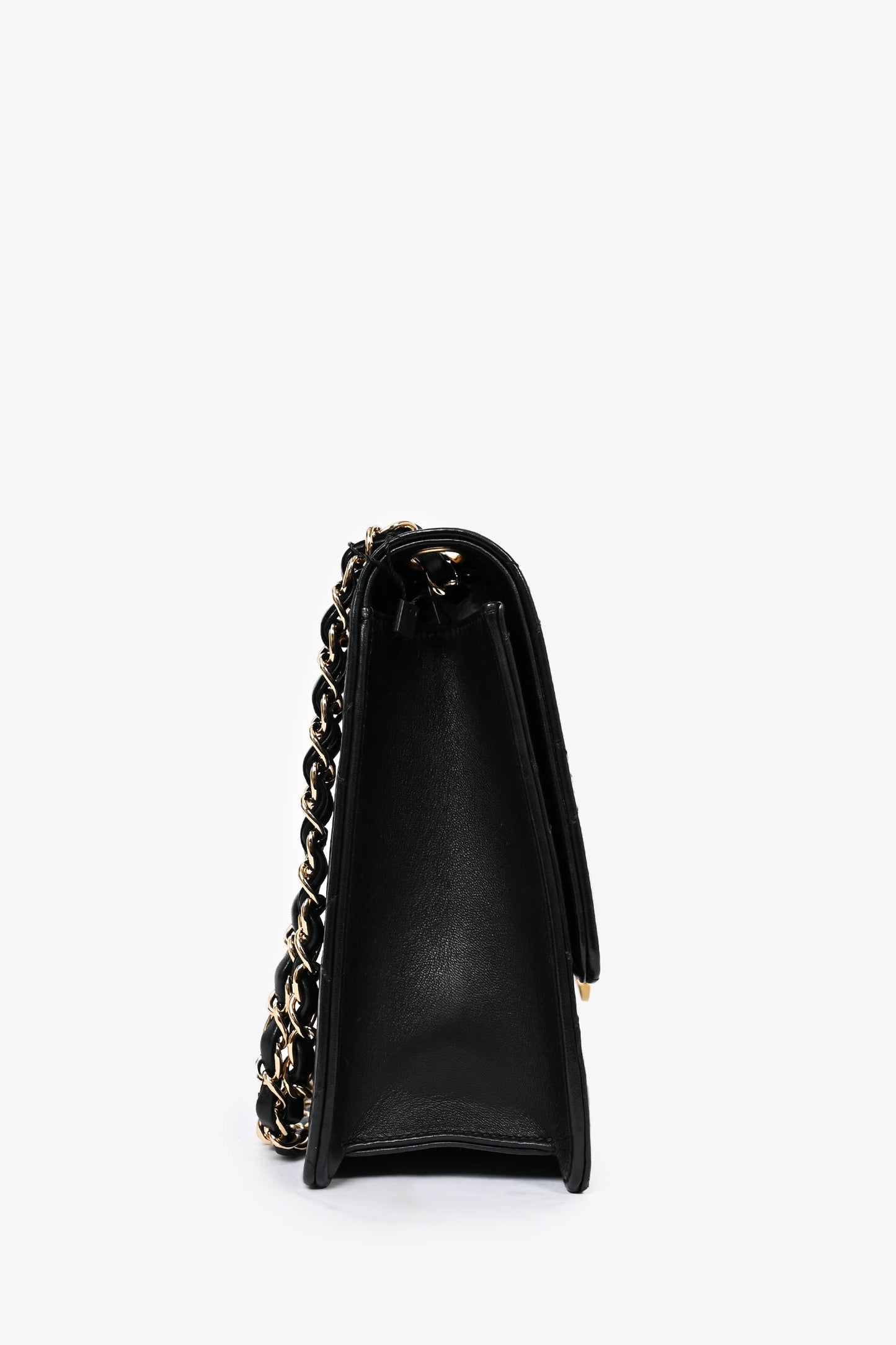 Chanel™ Black Lambskin /14 Cc Golden Class Large Flap Shoulder Bag