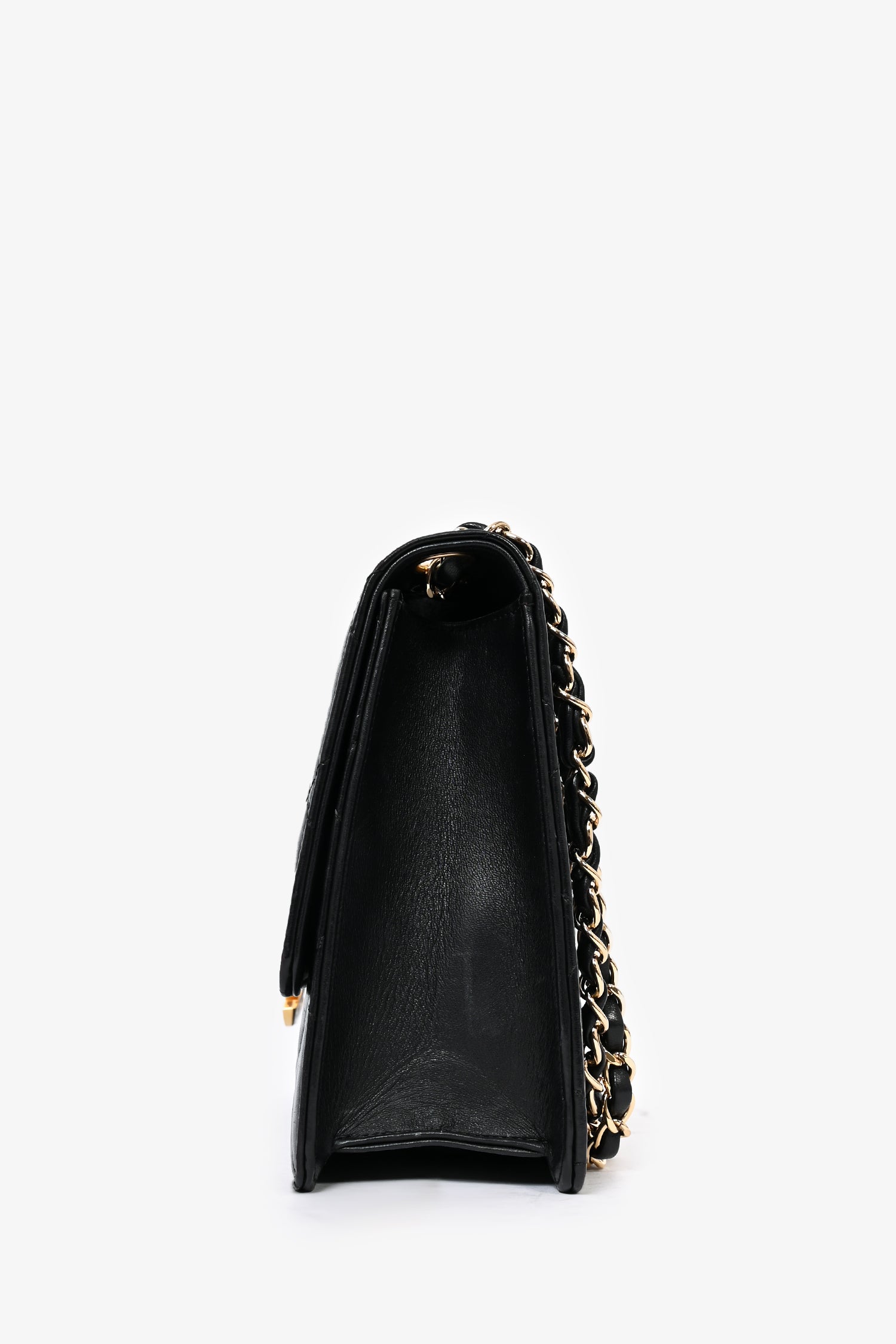 Chanel™ Black Lambskin /14 Cc Golden Class Large Flap Shoulder Bag