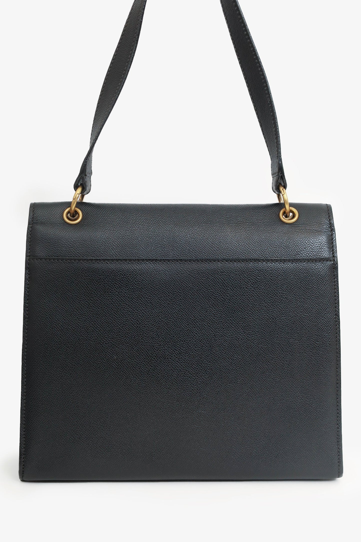 Chanel™ 1997-99 Black Caviar Leather Straight Flap Shoulder Bag