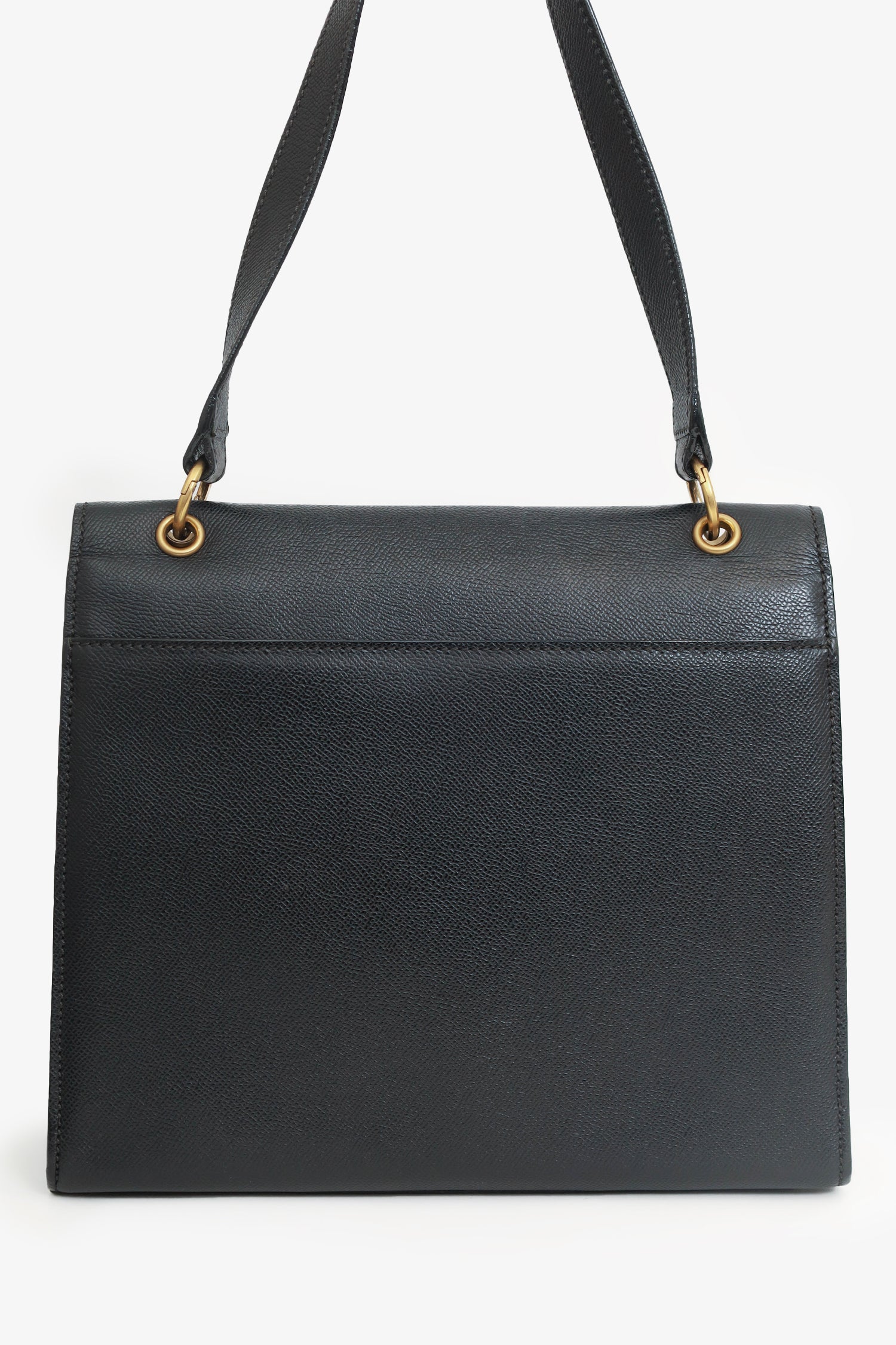 Chaneltm 1997 99 Black Caviar Leather Straight Flap Shoulder Bag