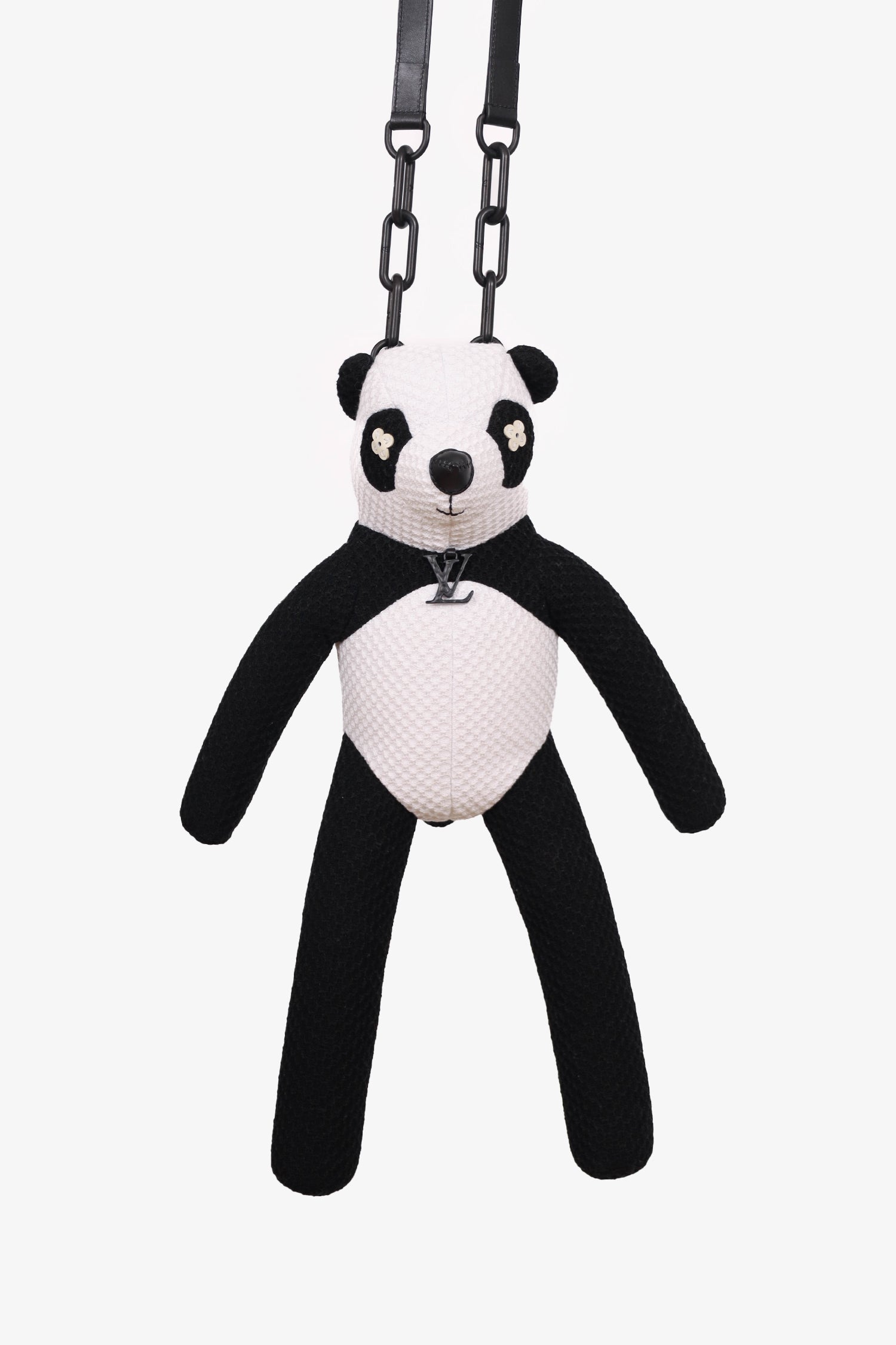 Louis Vuitton Black/White Zoom and Friends Adventure Panda Shoulder Bag