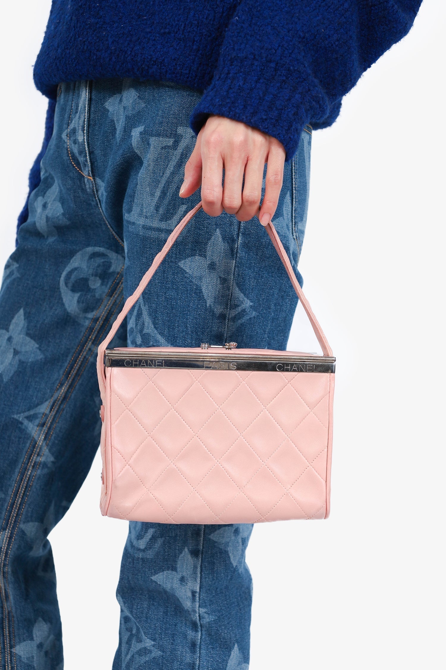 Chanel™ -97 Pink Quilted Lambskin Vanity Box Bag