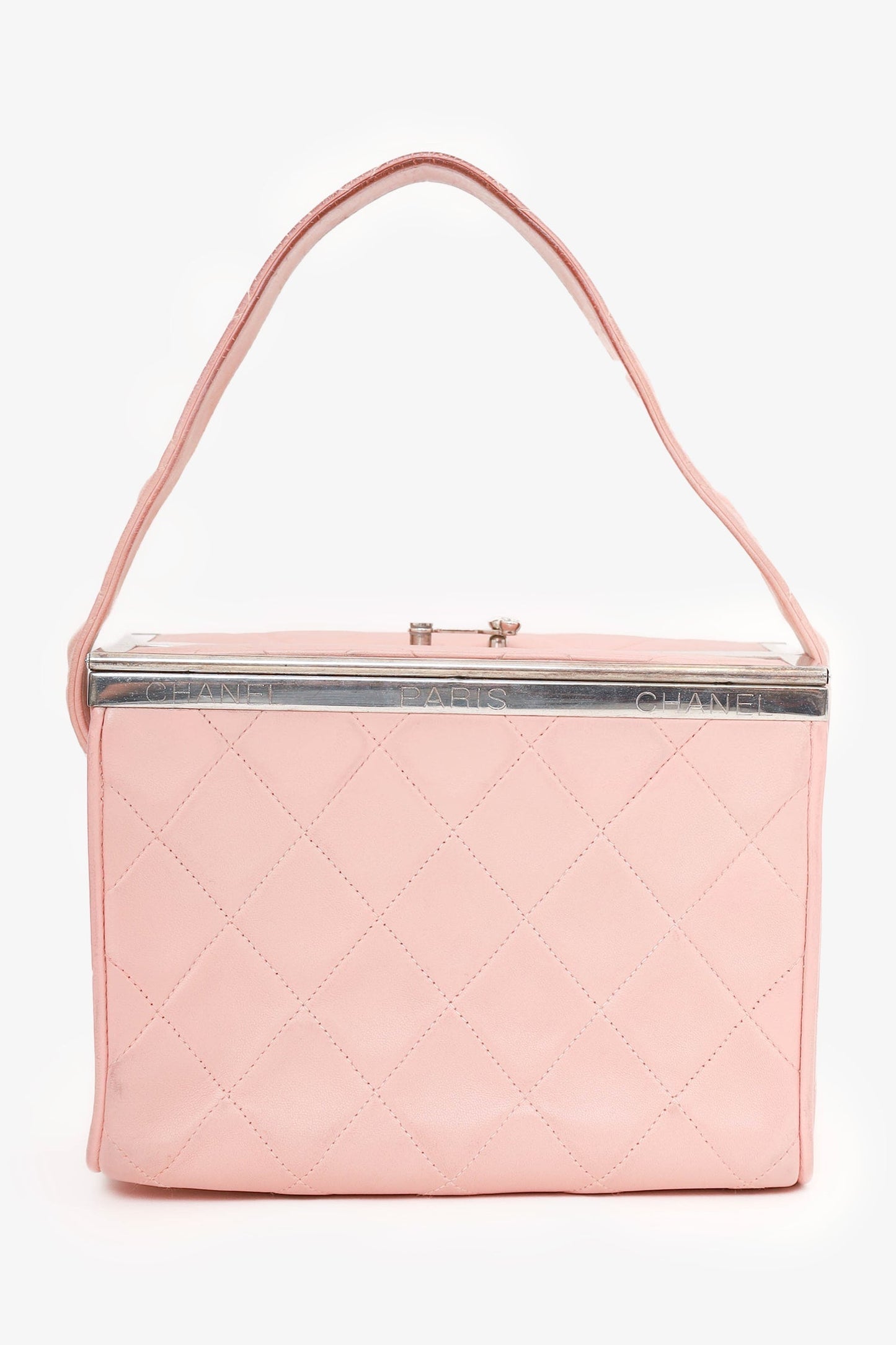 Chanel™ 1996-97 Pink Quilted Lambskin Vanity Box