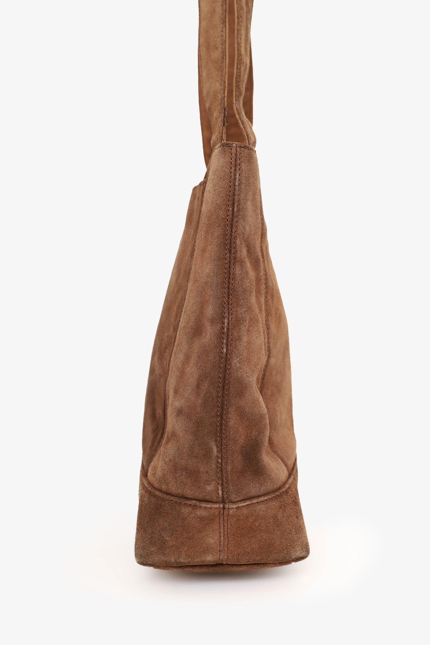 Chaneltm 1997 99 Brown Suede CC Embroidered Tote Bag