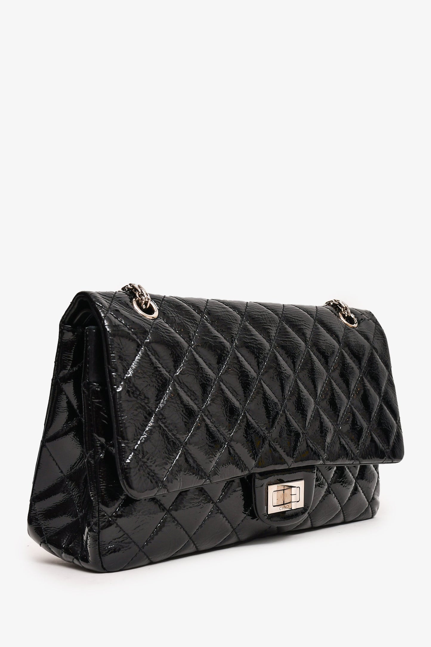 Chanel™ -11 Black Patent Leather 2.55 Large 227 Flap Bag Shw