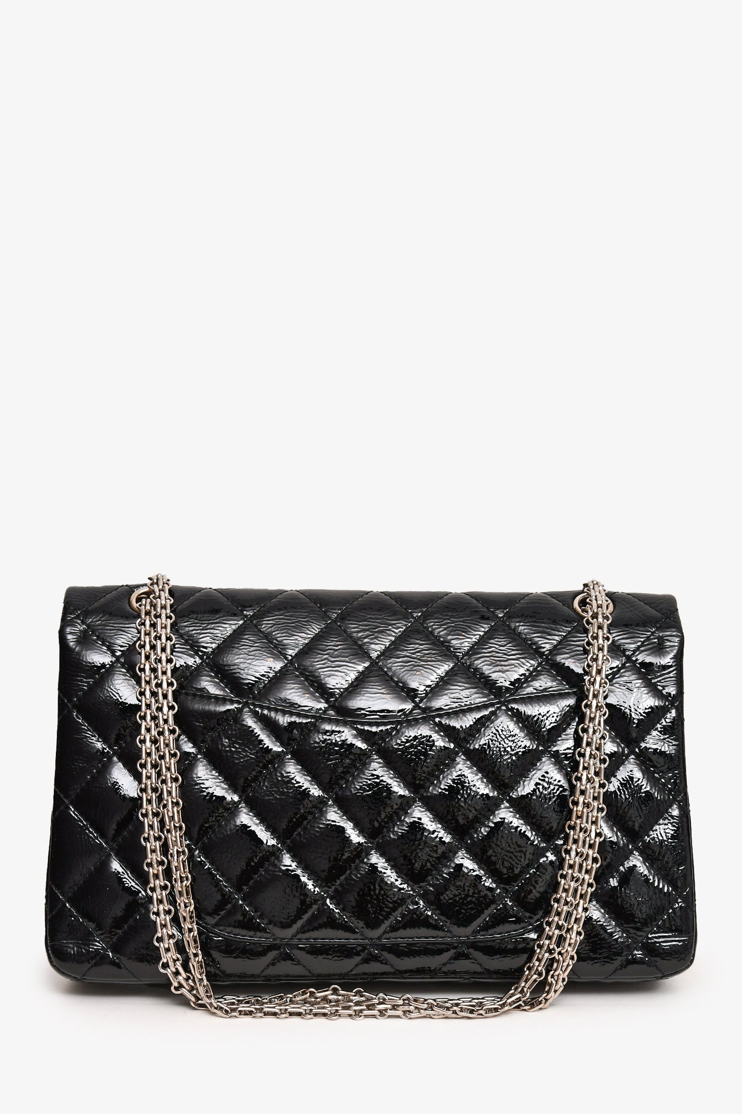 Chanel™ 2010-11 Black Patent Leather 2.55 Large 227 Flap Bag SHW