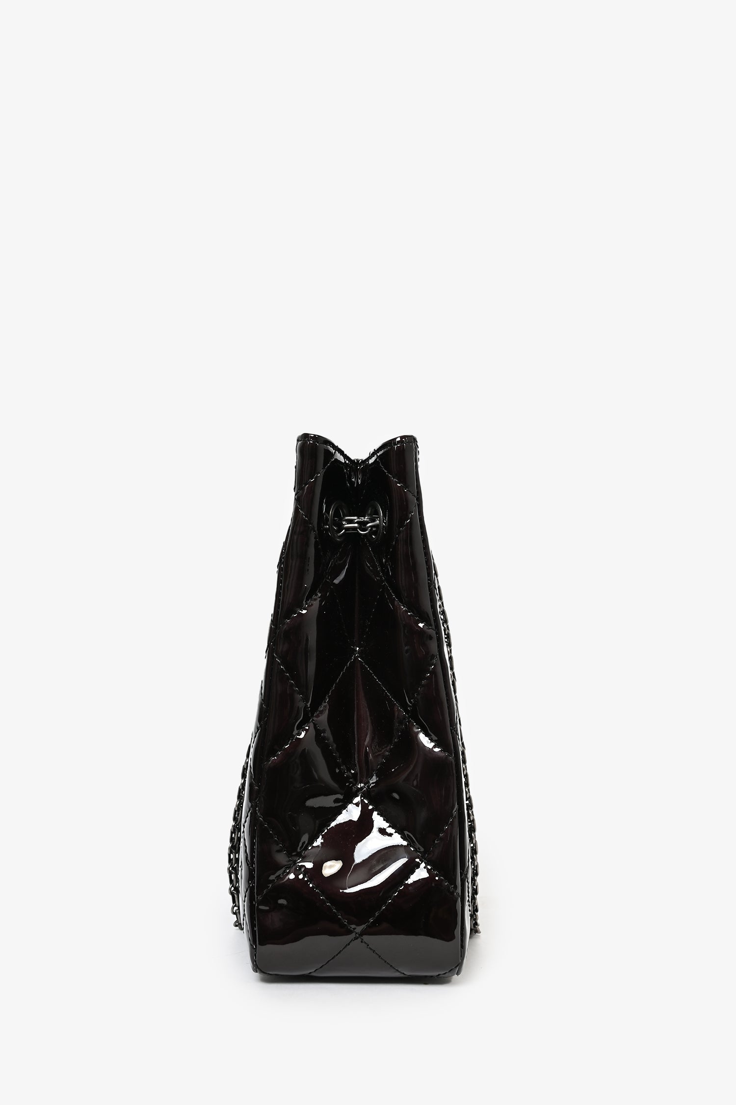 Chaneltm 2011/12 Dark Purple Patent Quilted Leather 2.55 Reissue Women Shoes