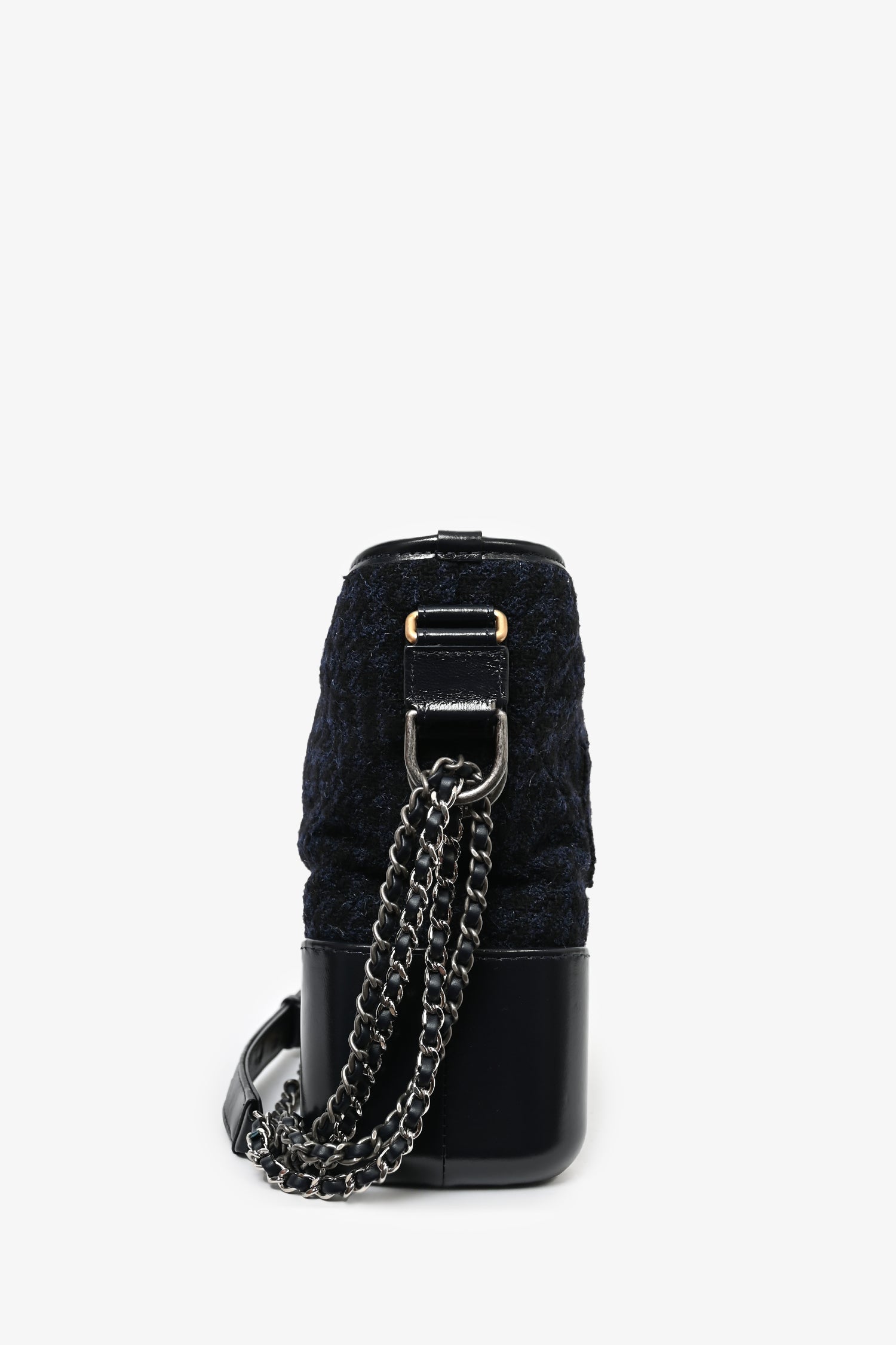 Chanel™ Navy/Black Tweed Hobo Large Gabrielle Crossbody Bag