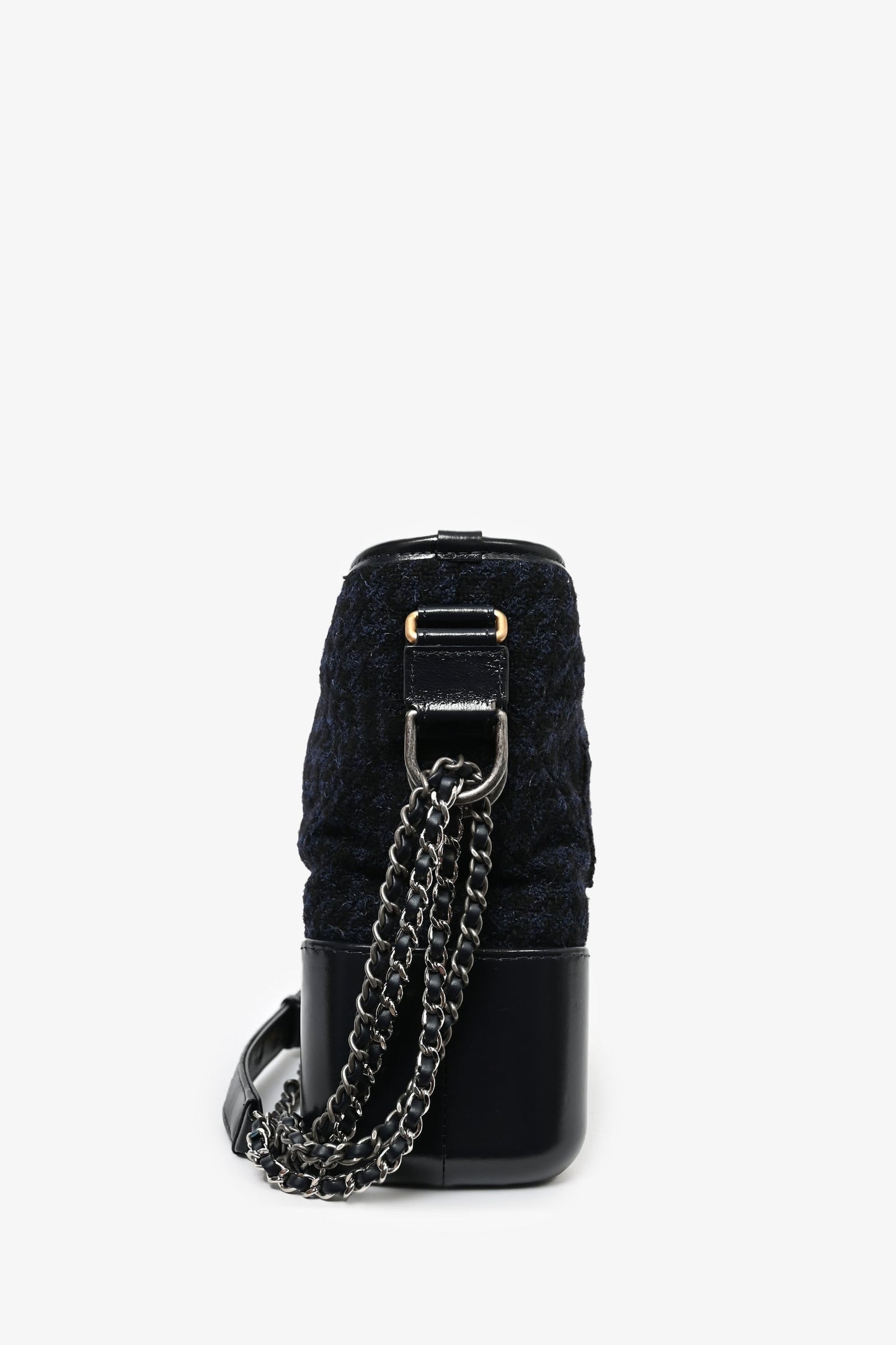 Chaneltm 2017 Navy/black Tweed Hobo Large Gabrielle Crossbody Bag