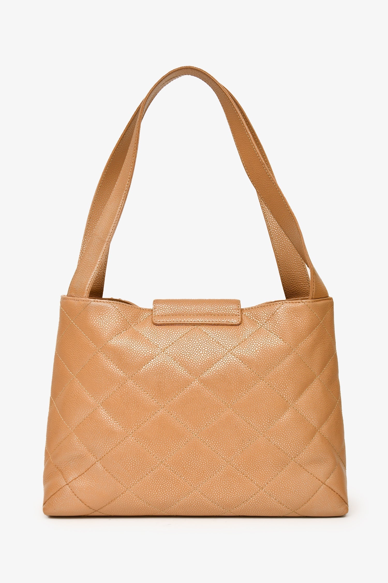Chanel™ -02 Beige Caviar Leather Coco Mark Shoulder Bag