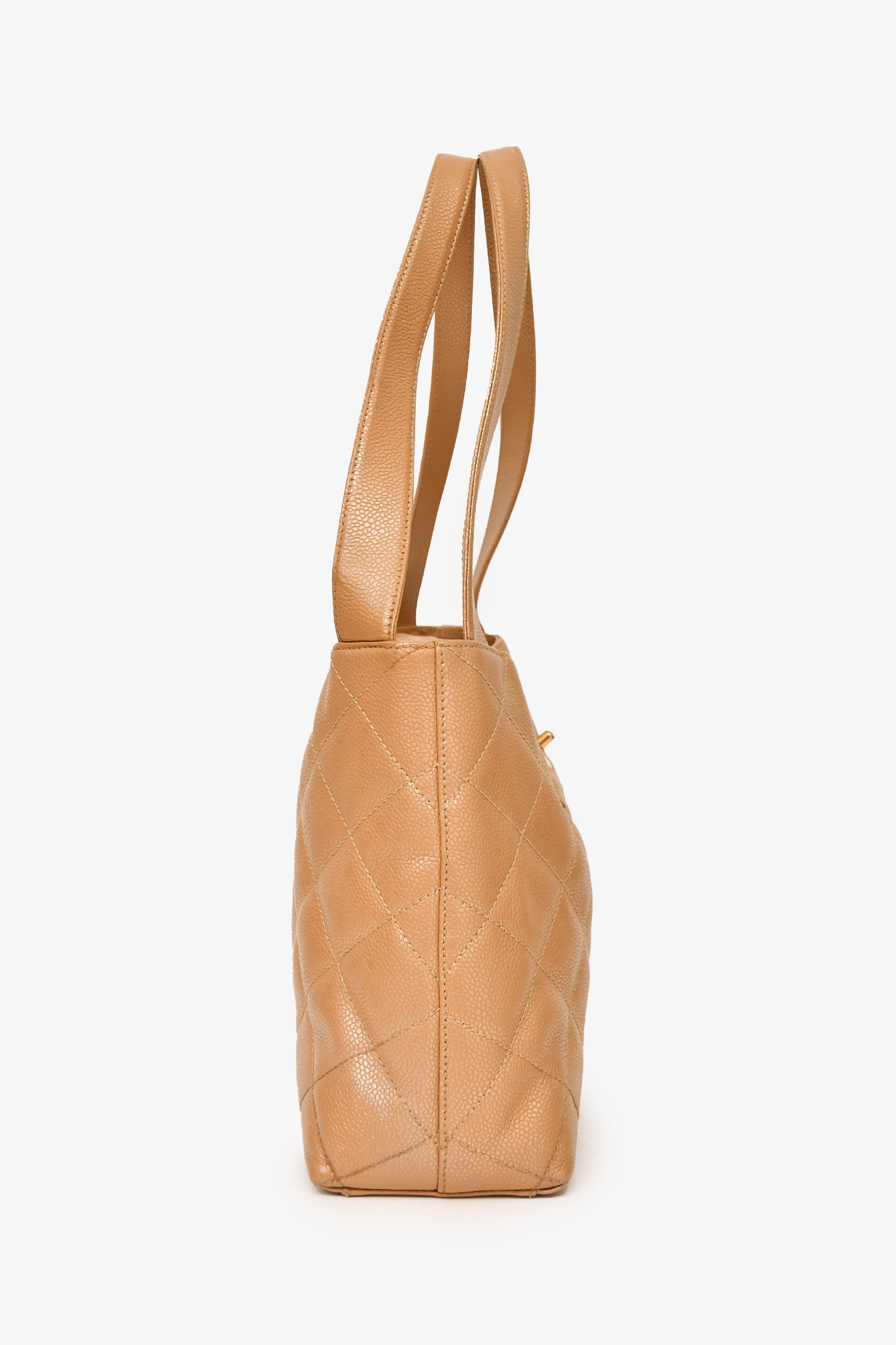 Chanel™ -02 Beige Caviar Leather Coco Mark Shoulder Bag