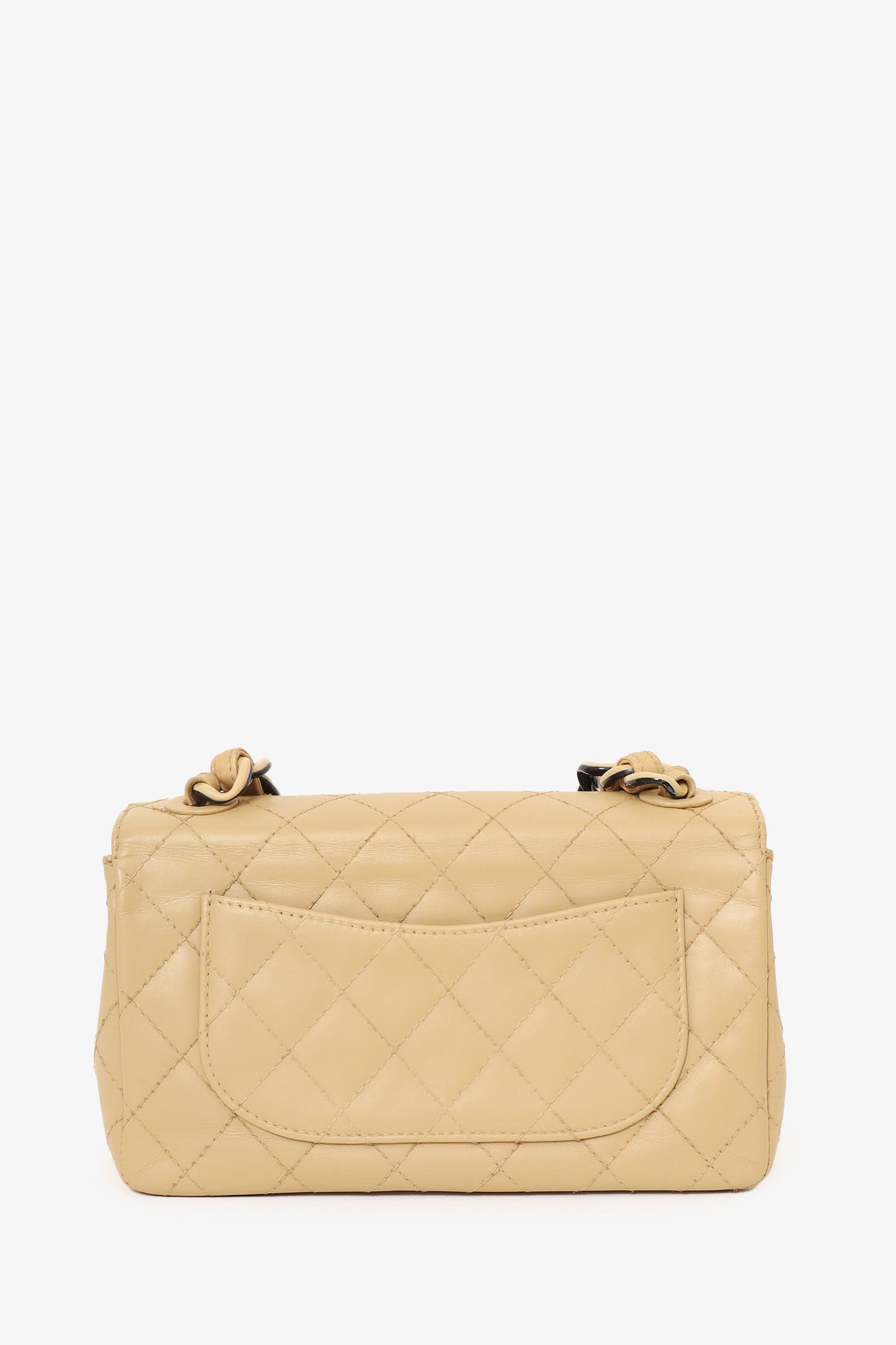 Chanel™ - Cream Quilted Lambskin Mini Flap Bag