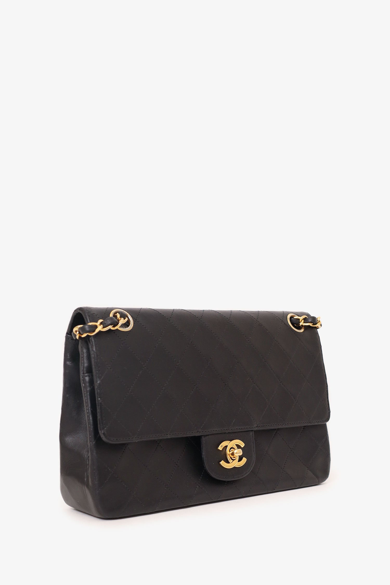 Chanel™ -88 Black Quilted Lambskin Medium Double Flap Bag ' '