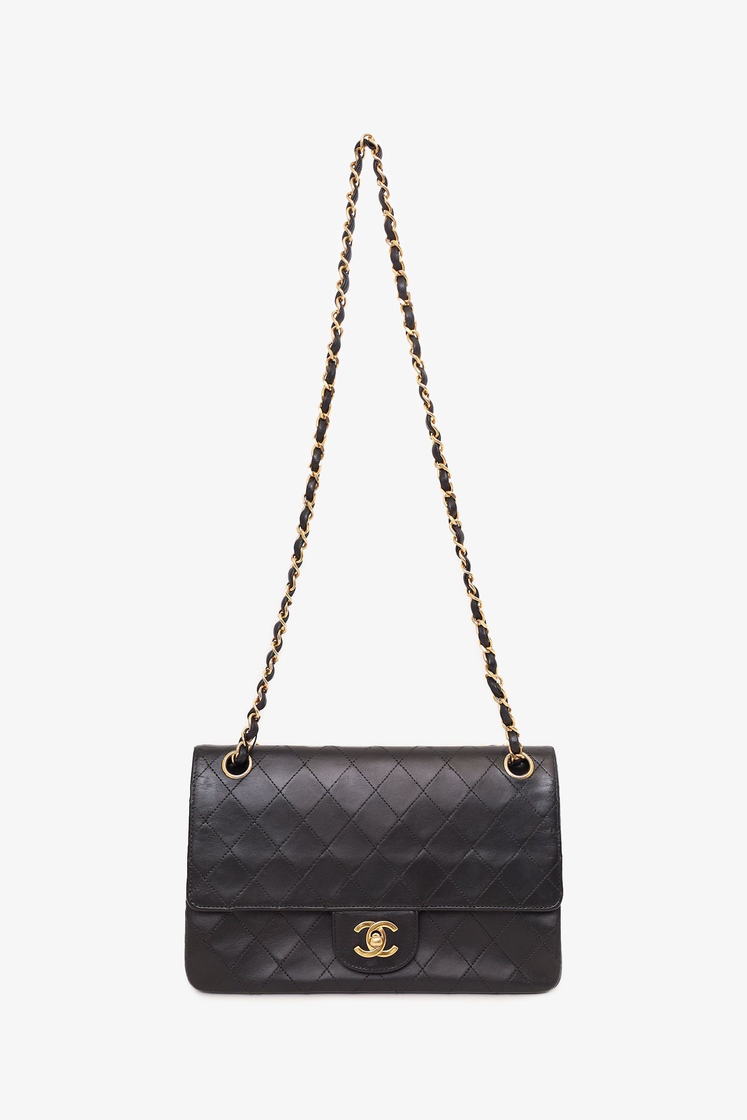 Chanel™ -88 Black Quilted Lambskin Medium Double Flap Bag ' '