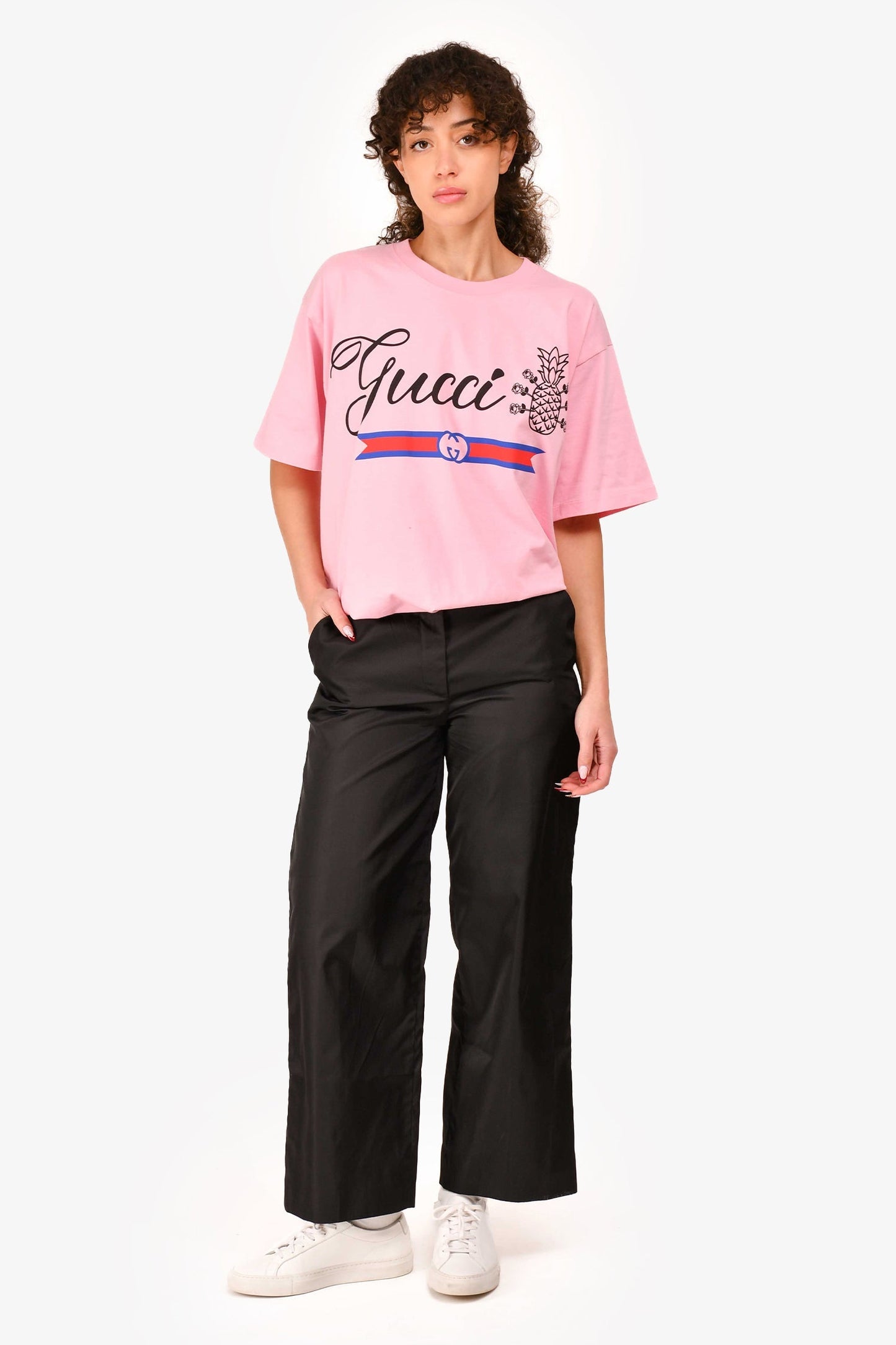 Prada Handbag Re- Straight Legged Pants Nylon Black