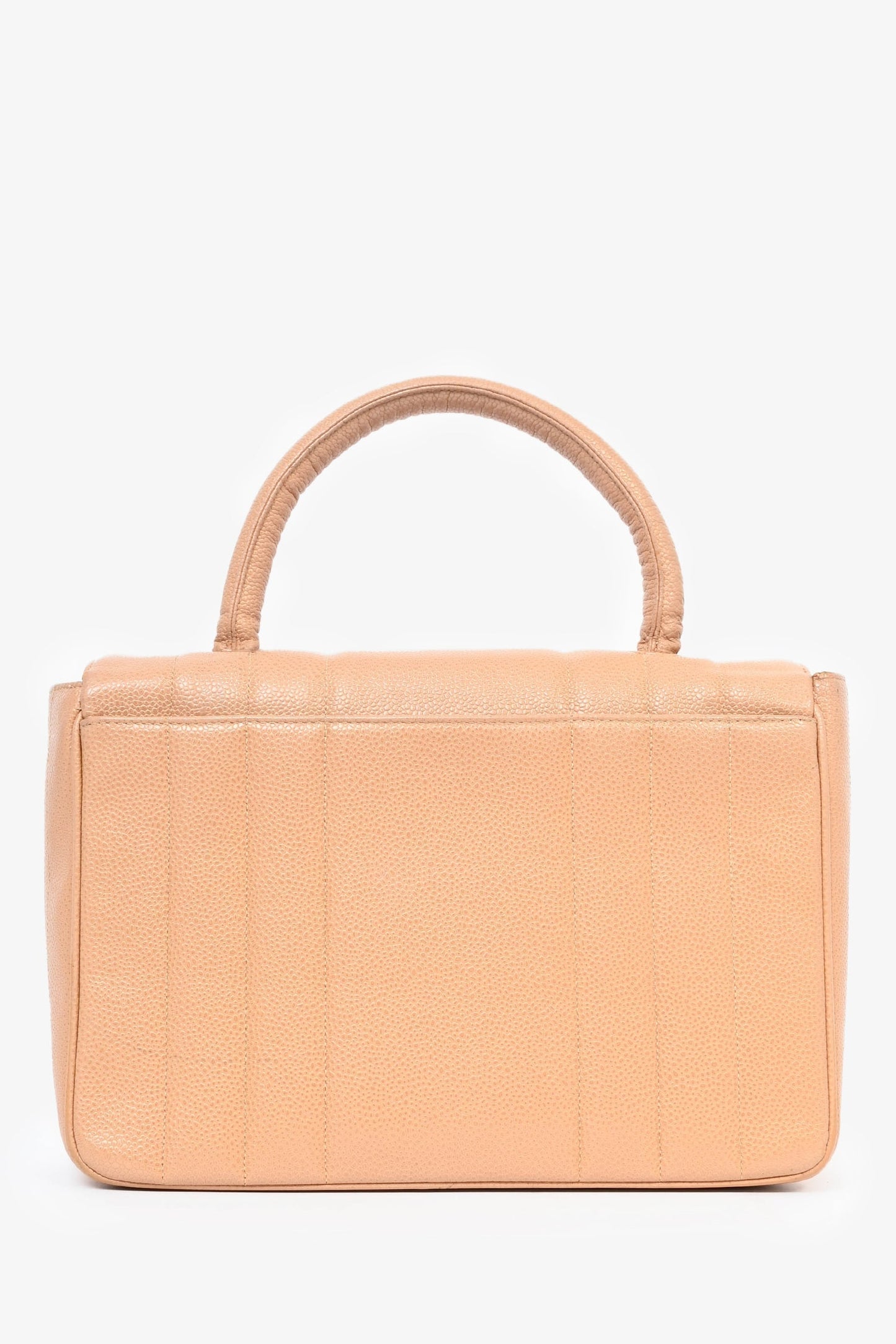 Chanel™ 1995 Beige Caviar Leather Kelly Mademoiselle Top Handle