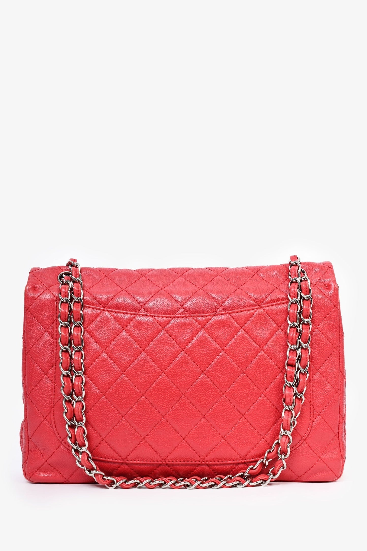 Chaneltm 2008/09 Red Caviar Leather CC Quilted Maxi Women Shoes