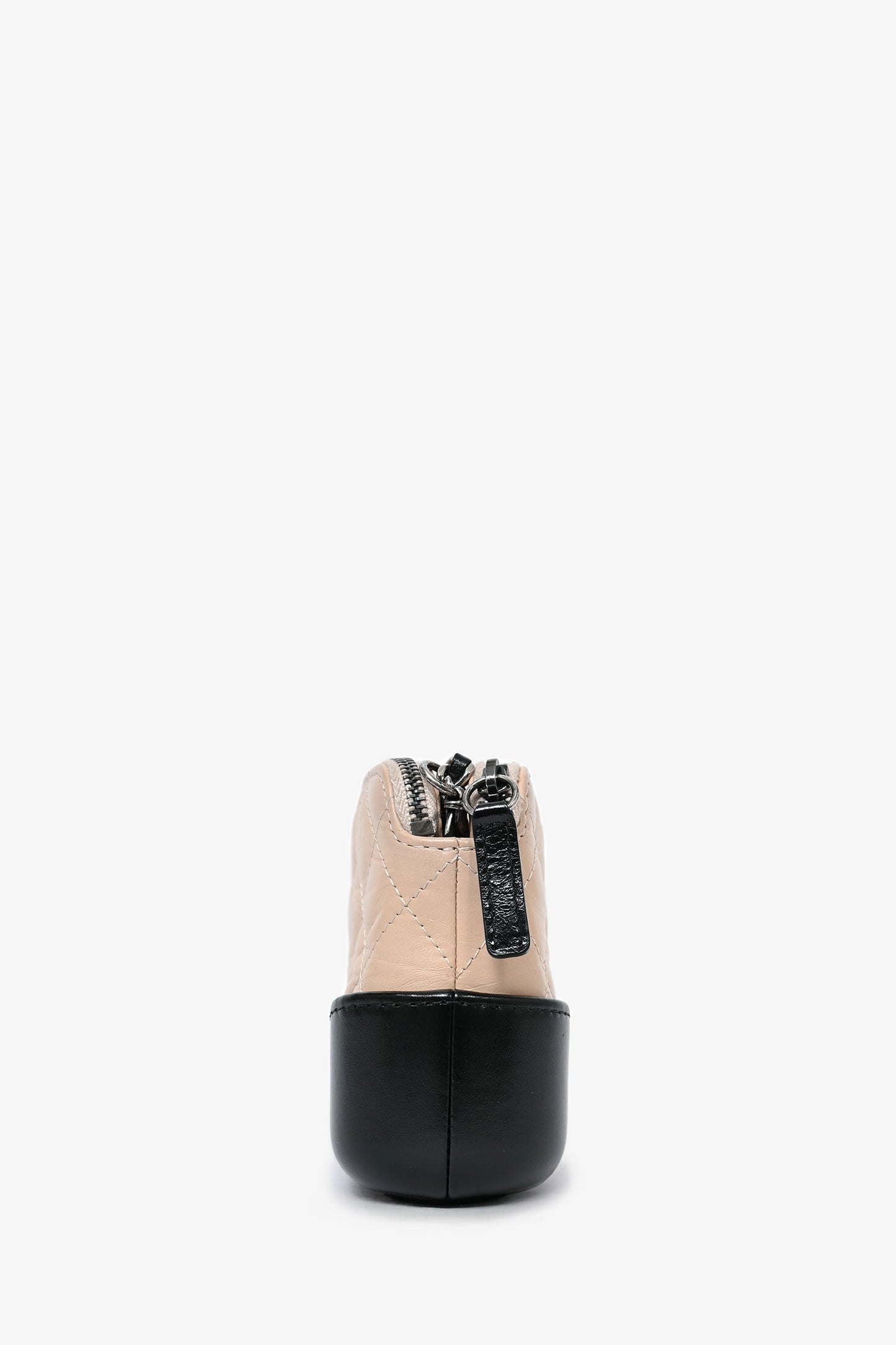Chanel™ -18 Beige/Black Leather Gabrielle Wallet On Chain Bag