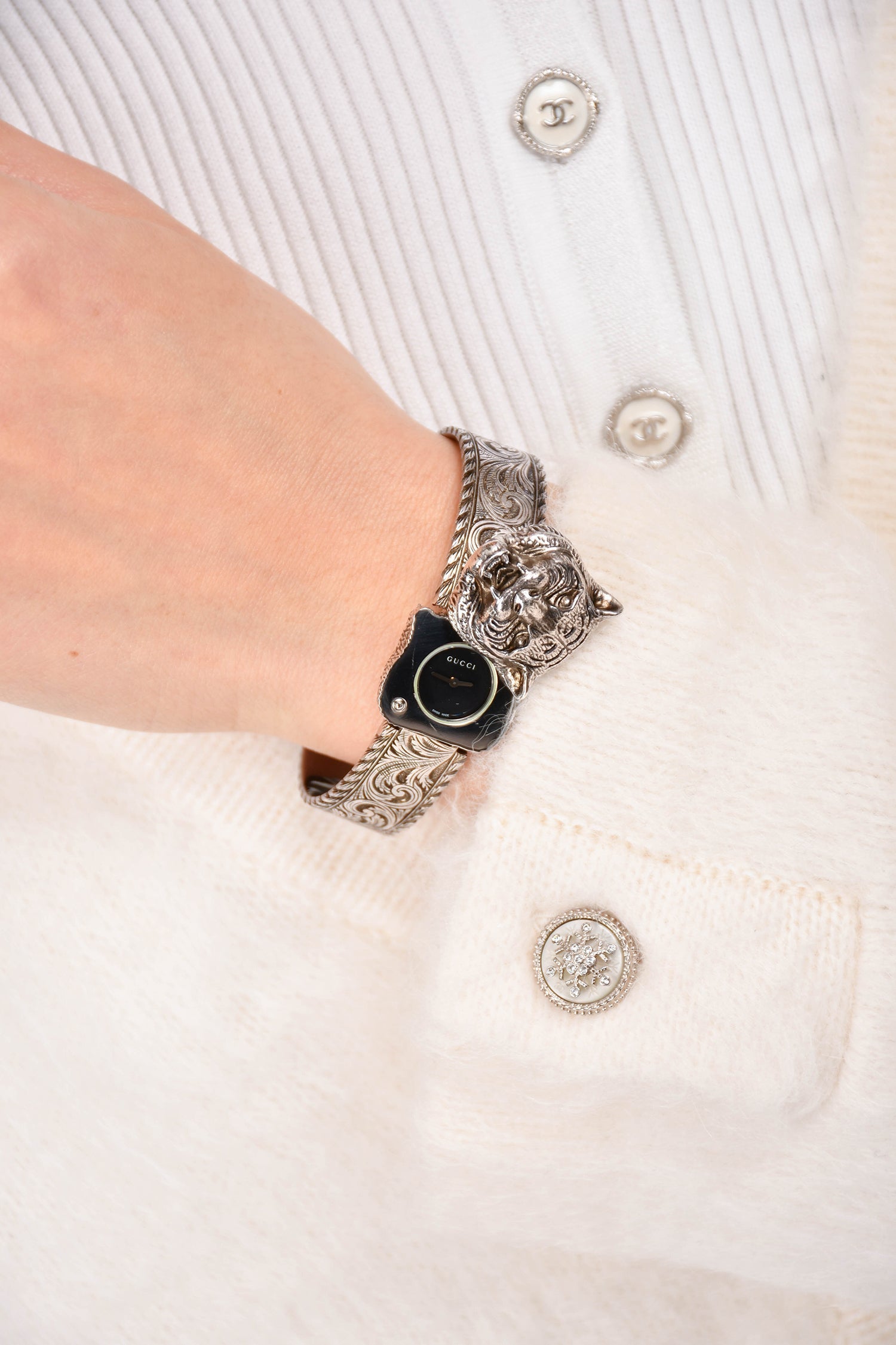 Gucci Stainless Steel 'Le Marché Des Merveilles' Secret Bracelet Watch