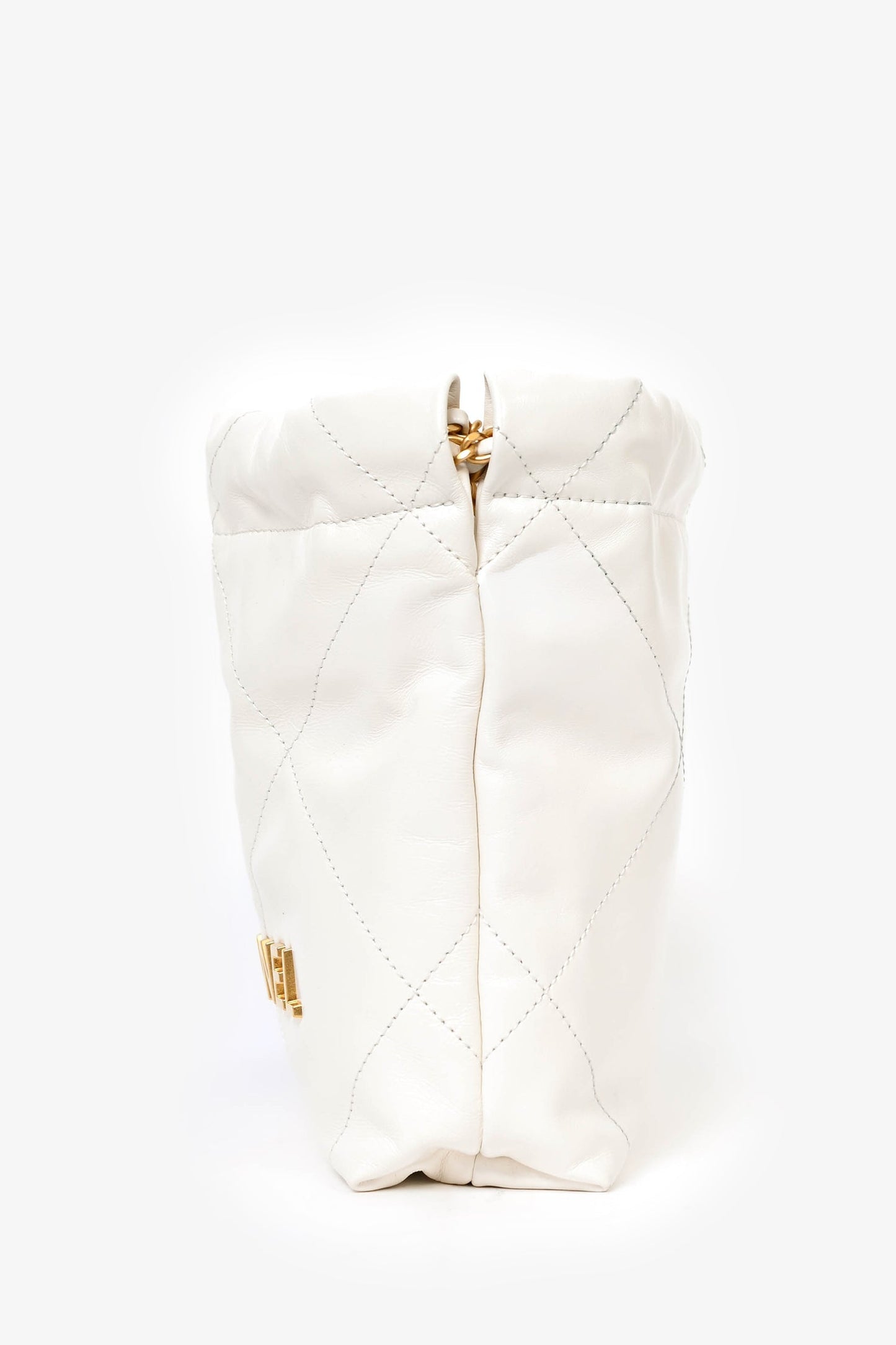 Chaneltm 22 White Lambskin Mini Hobo