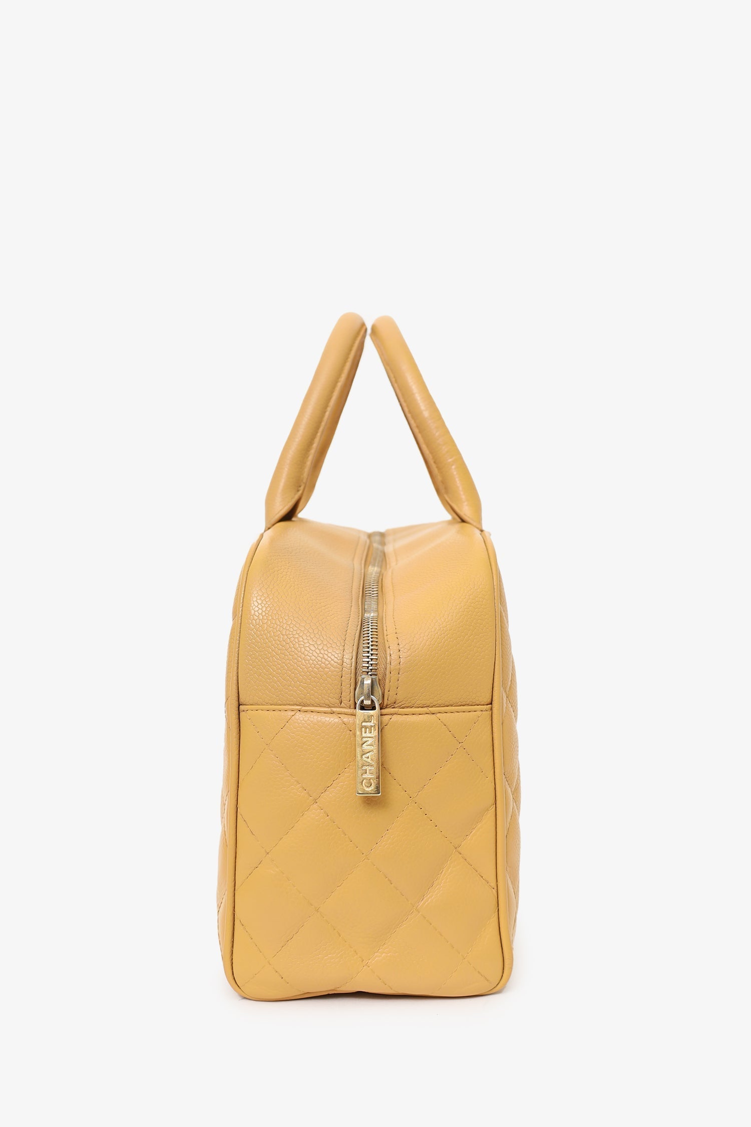 Chaneltm 2004 05 Beige Caviar Large Bowler Bag (as Is)