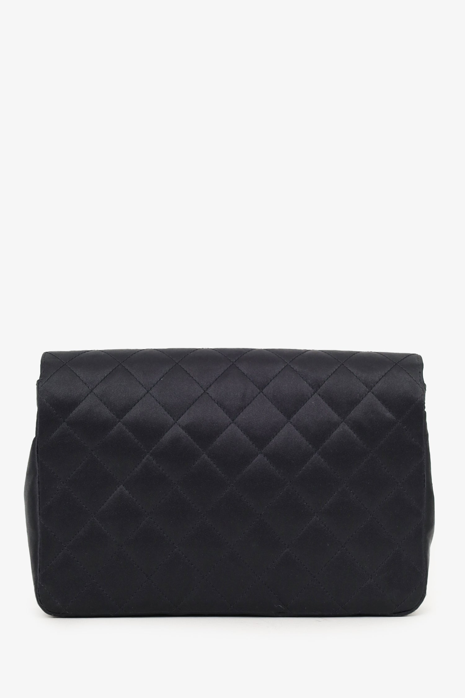 Chanel™ -88 Black Satin Gripoix Pearl Jewel Evening Bag 'As Is'