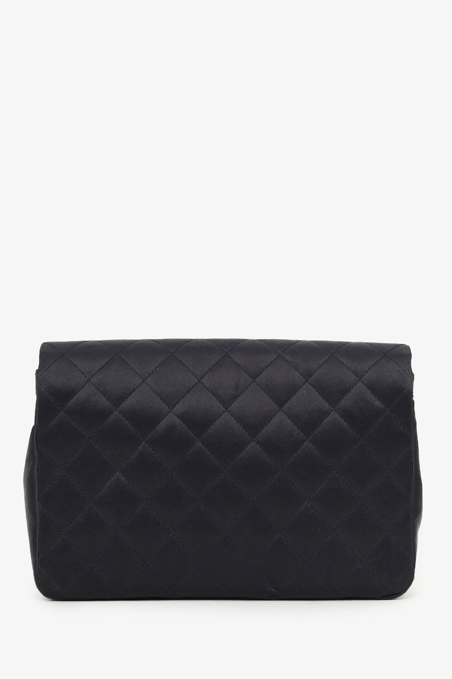 Chanel™ 1986-88 Black Satin Gripoix Pearl Jewel Evening Bag 'As Is'
