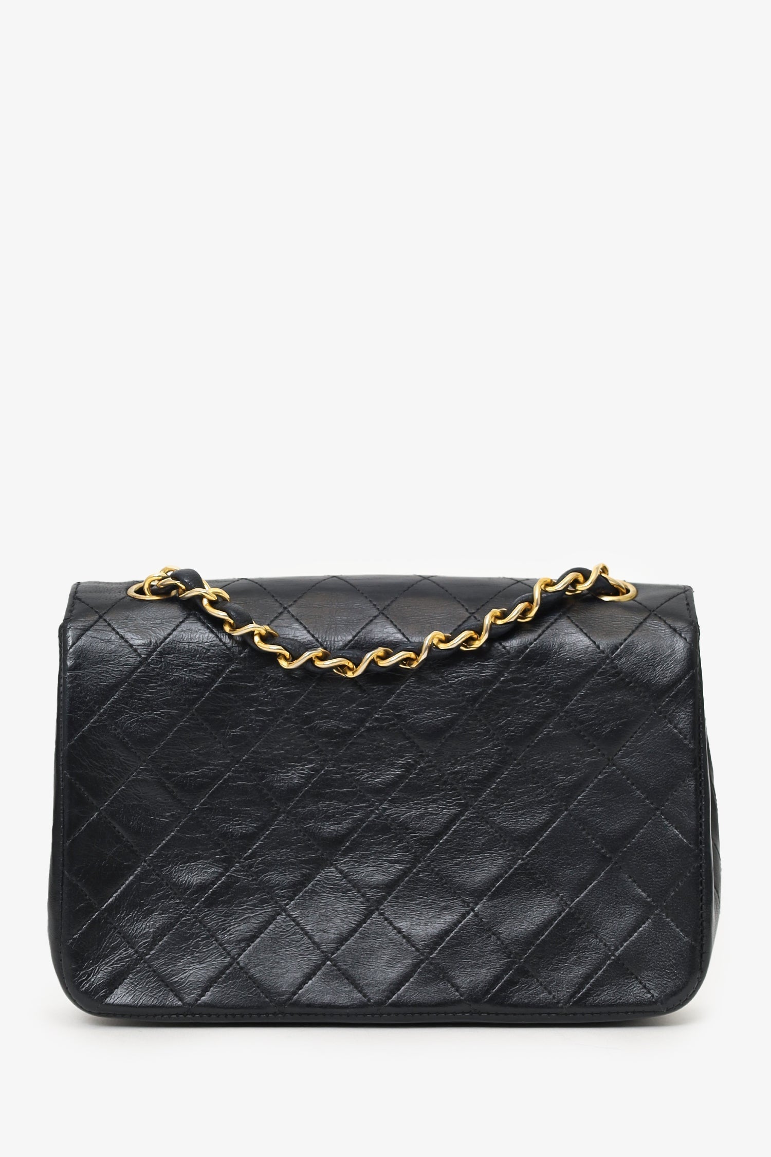 Chanel™ -88 Black Quilted Lambskin Circle Cc Mini Flap Bag