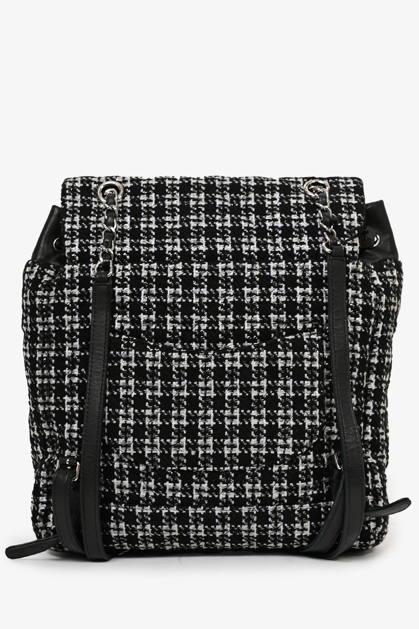 Chaneltm 2016 Black/silver Tweed 'urban Spirit' Backpack