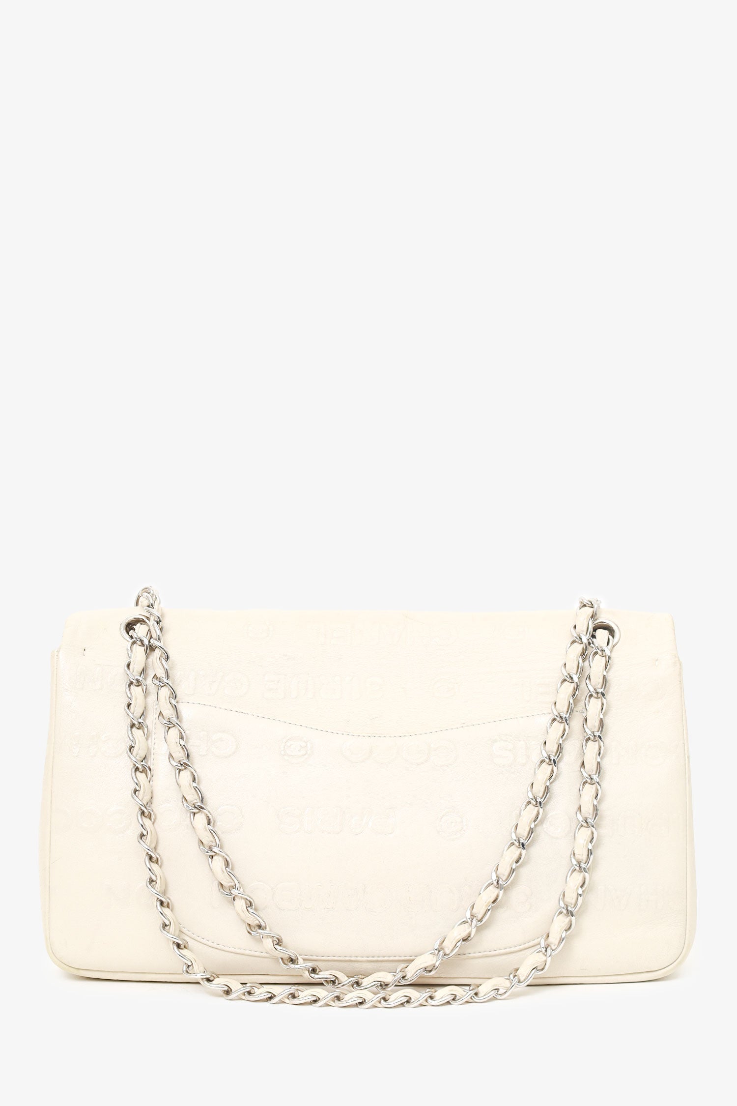 Chanel™ -09 White Embossed Cc Calfskin Unlimited Reissue 228 Flap Bag