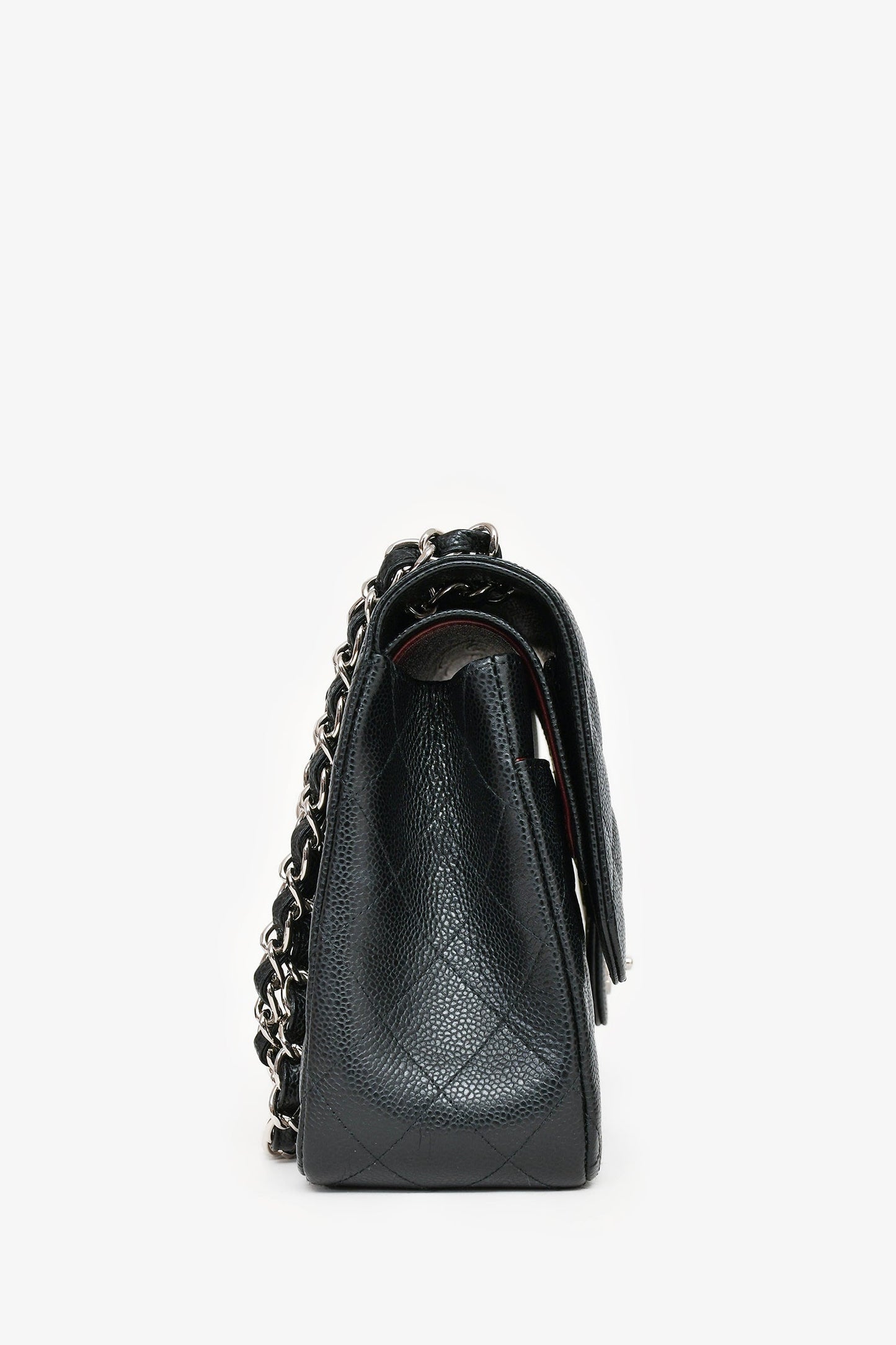 Chaneltm 2014 Black Caviar Leather Jumbo Double Flap Handbag