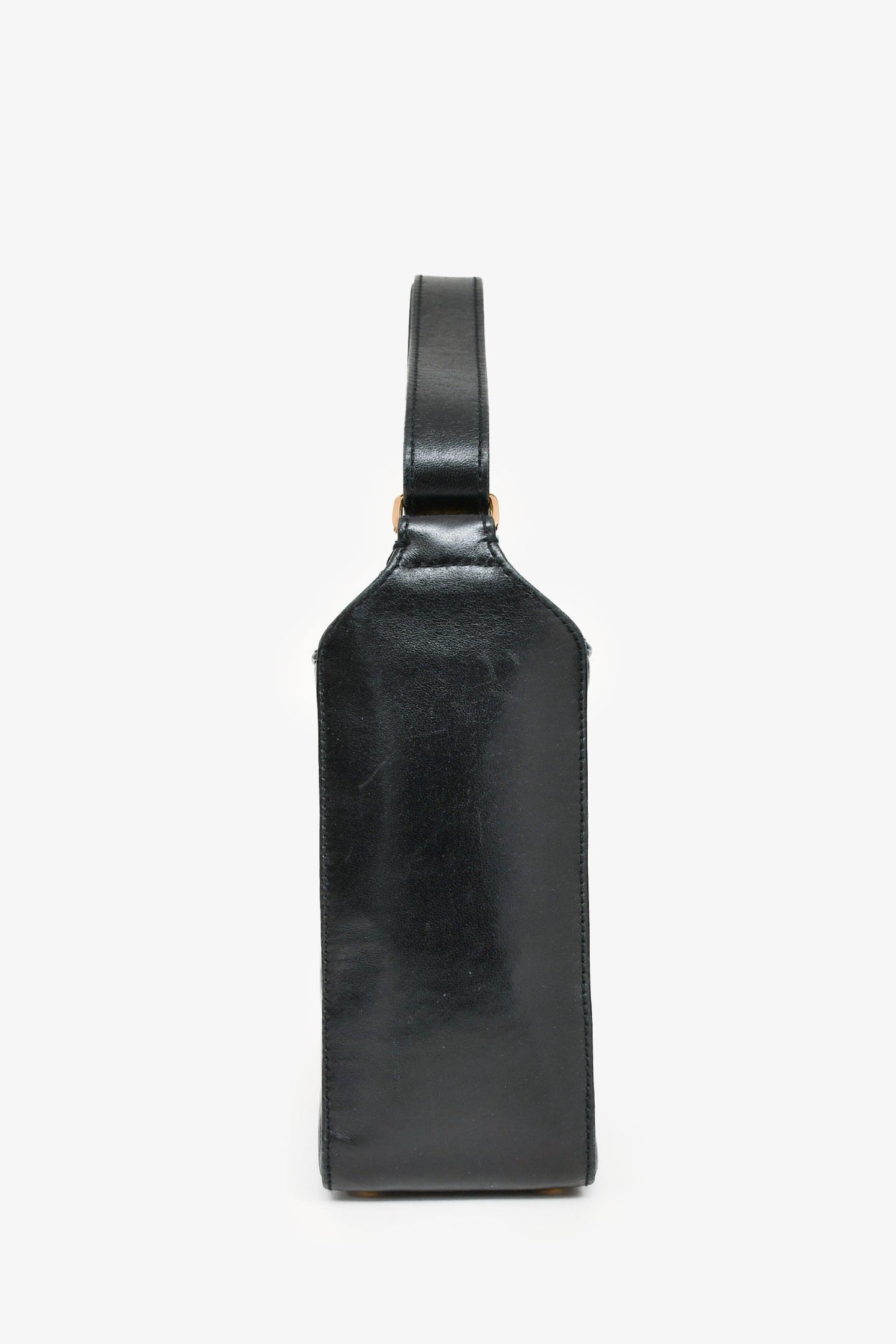 Chanel™ Black Leather Choco Bar Cc Shoulder Bag