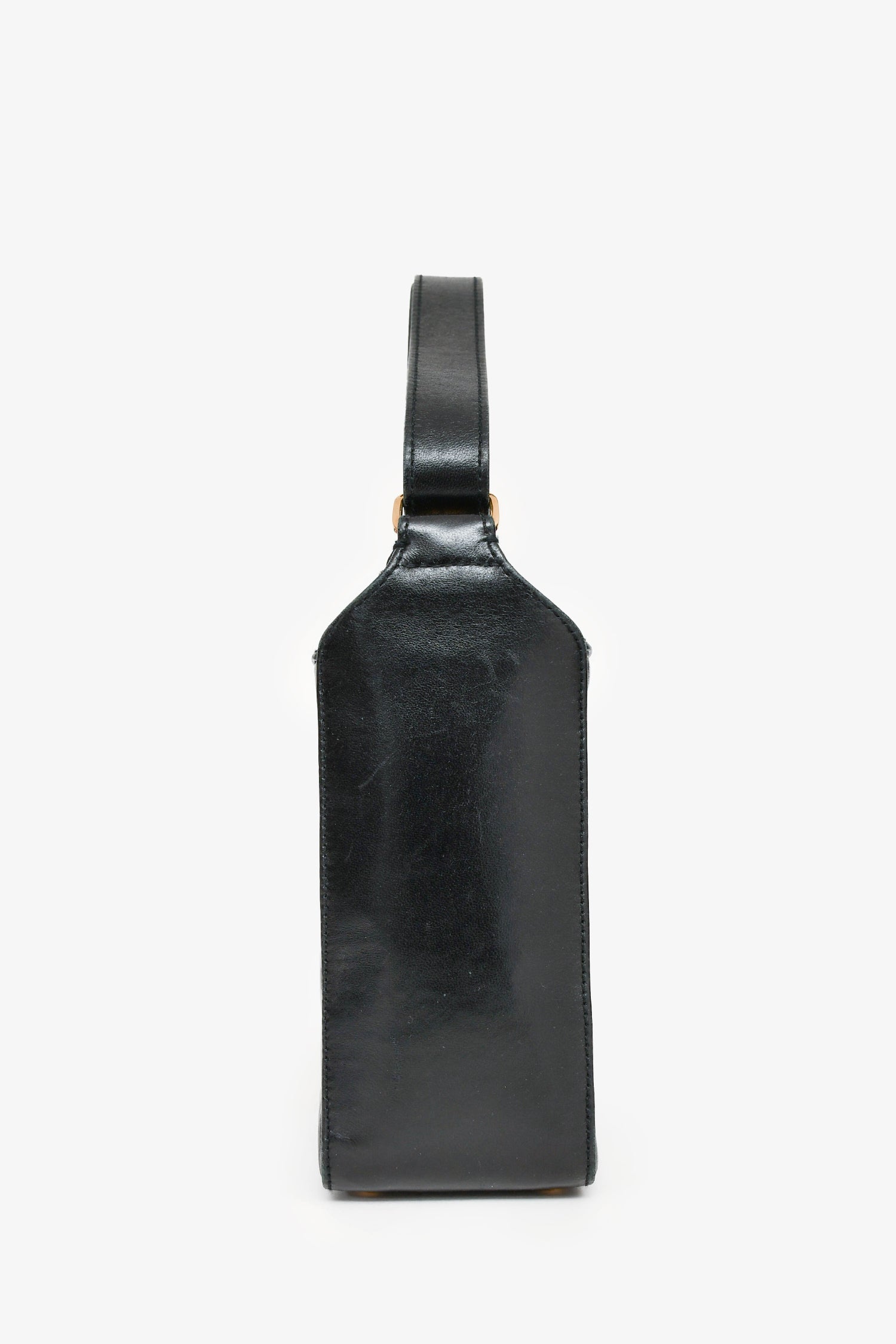 Chanel™ Black Leather Choco Bar Cc Shoulder Bag