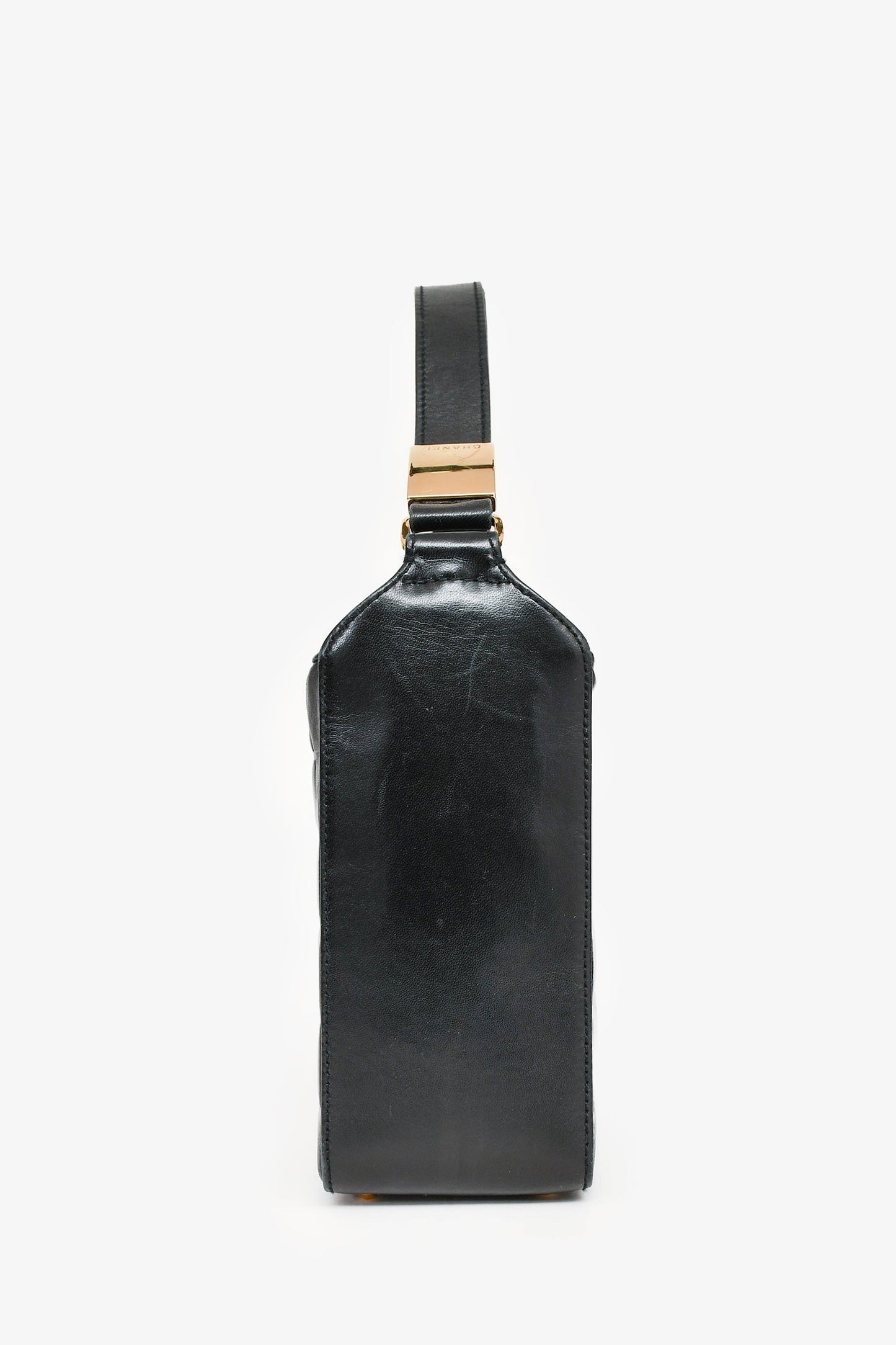Chanel™ Black Leather Choco Bar Cc Shoulder Bag
