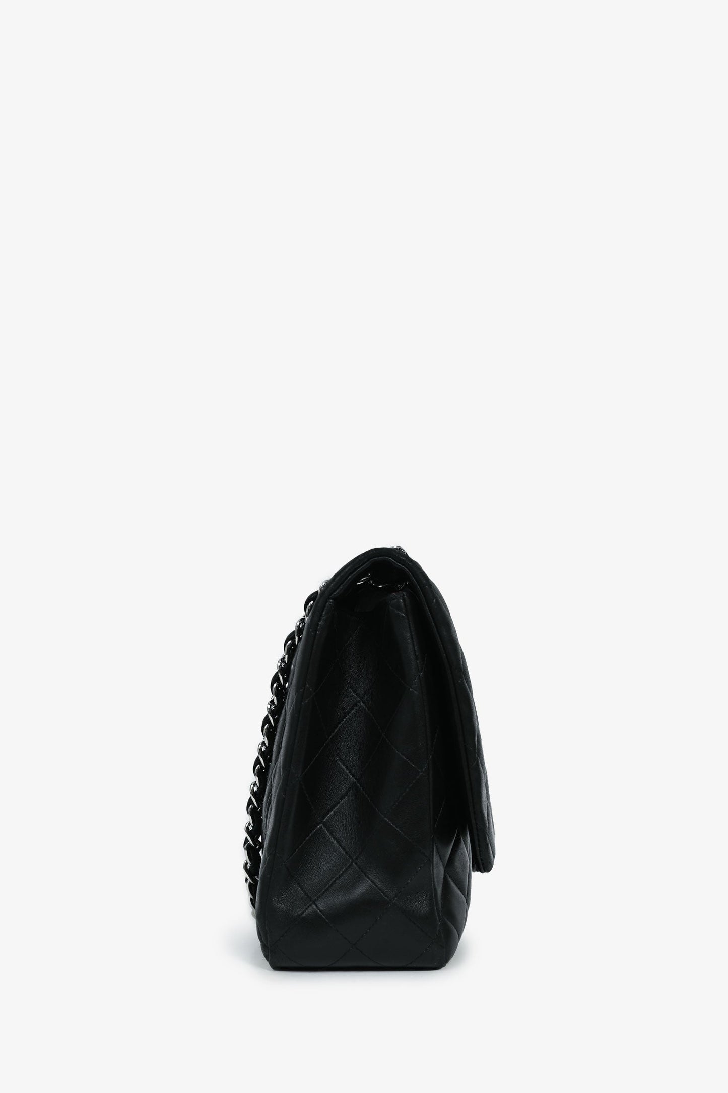 Chaneltm 2011 Black Lambskin Classic Single Maxi Flap Bag