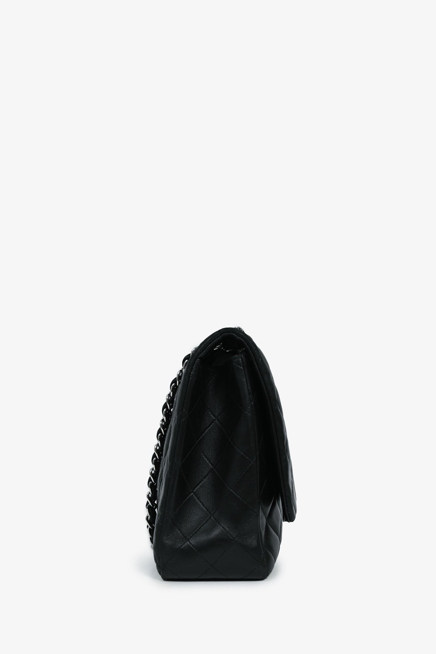 Chaneltm 2011 Black Lambskin Classic Single Maxi Flap Bag