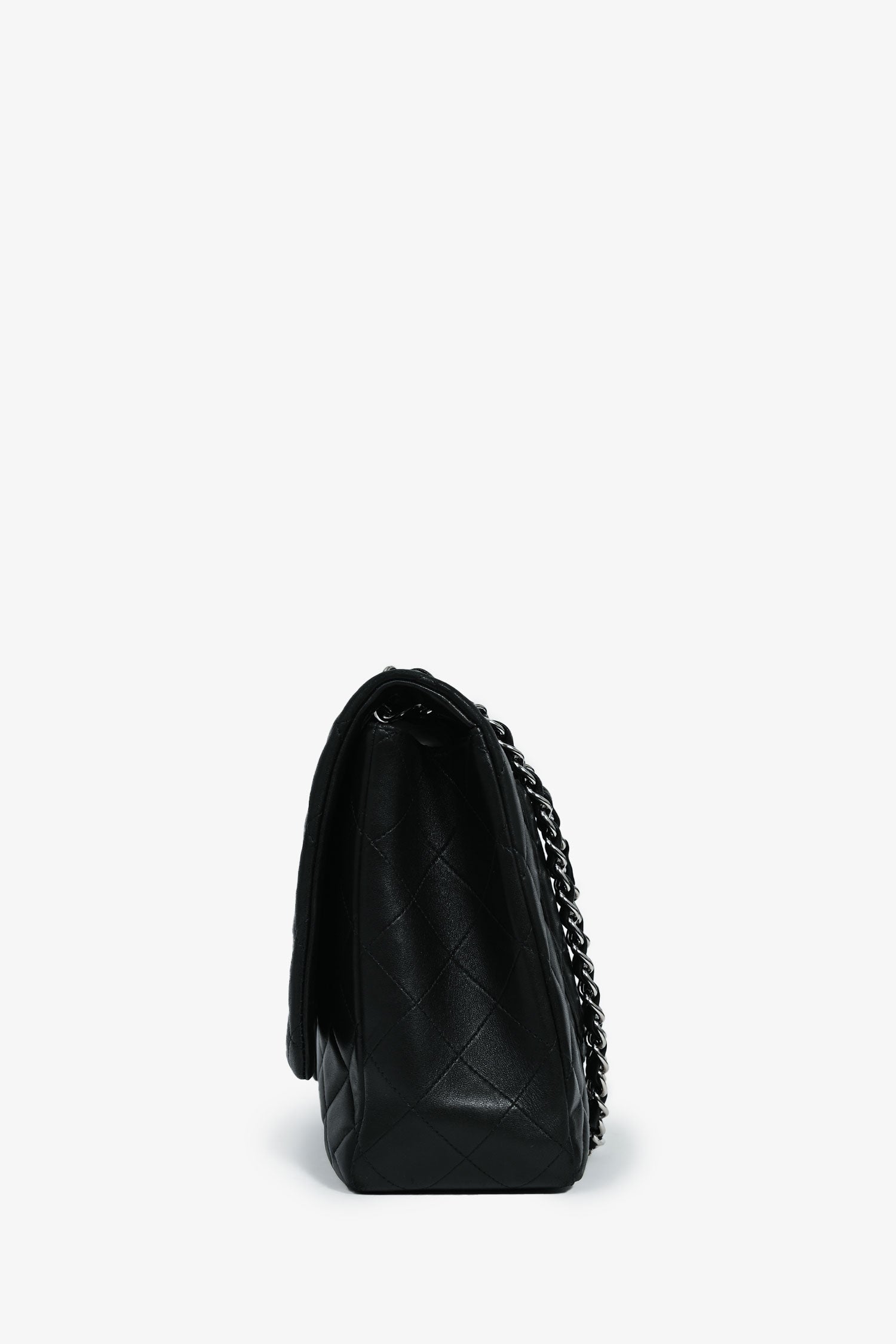 Chaneltm 2011 Black Lambskin Classic Single Maxi Flap Bag