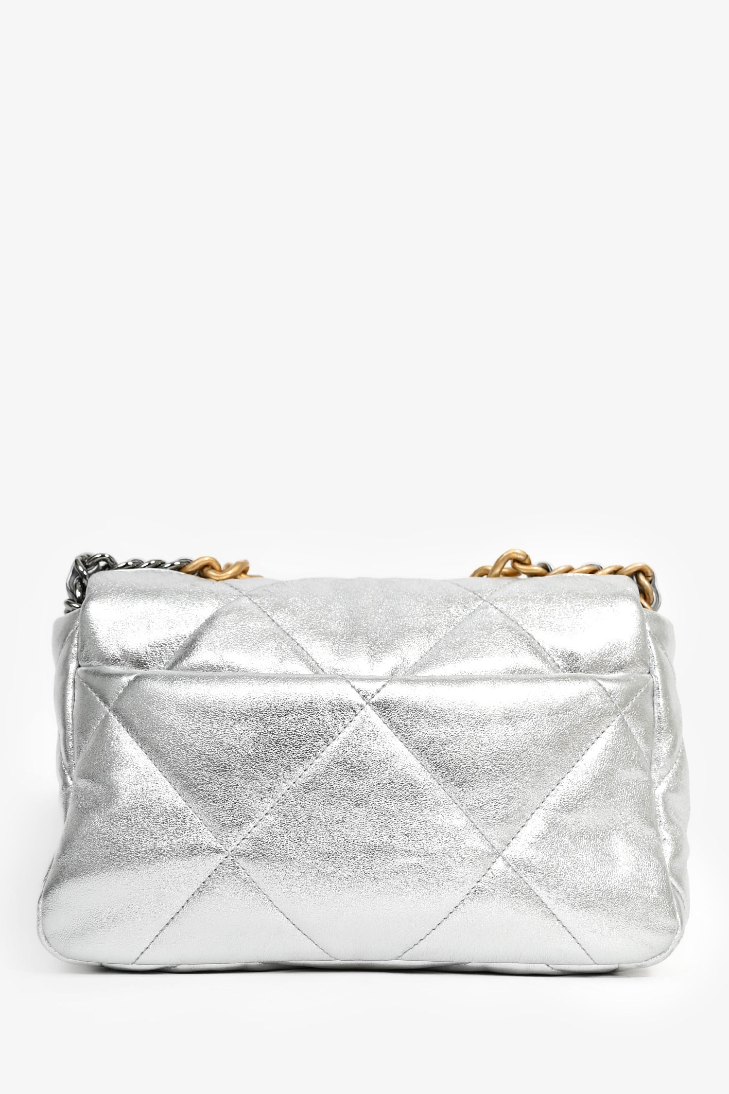 Chaneltm 2020 Silver Lambskin Medium 19 Flap Bag