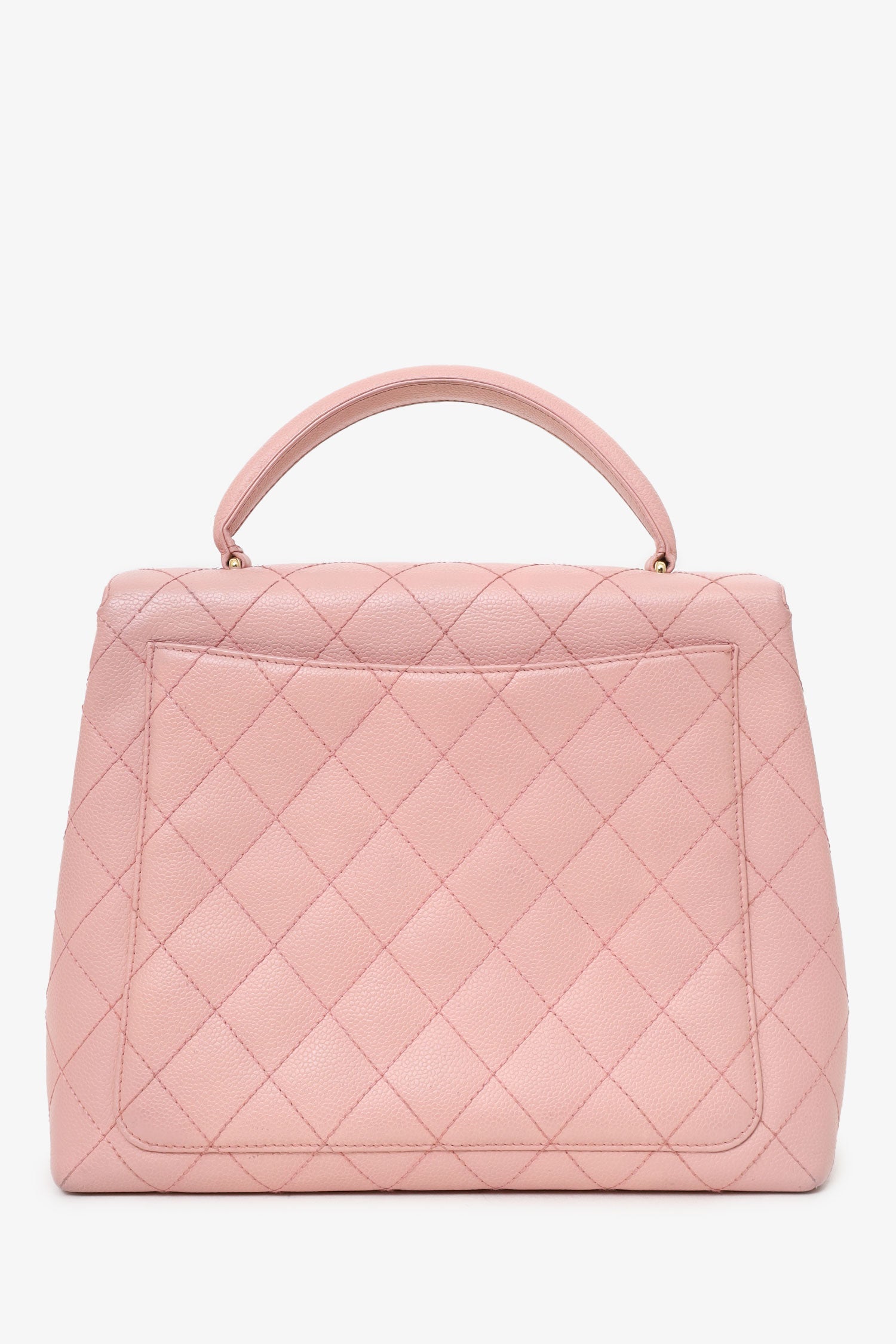 Chaneltm 2003 04 Pink Caviar Leather Kelly Top Handle Bag