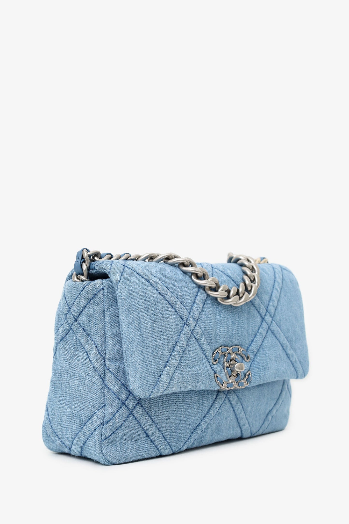 Chaneltm Blue Denim 'chanel 19' Medium Flap Bag