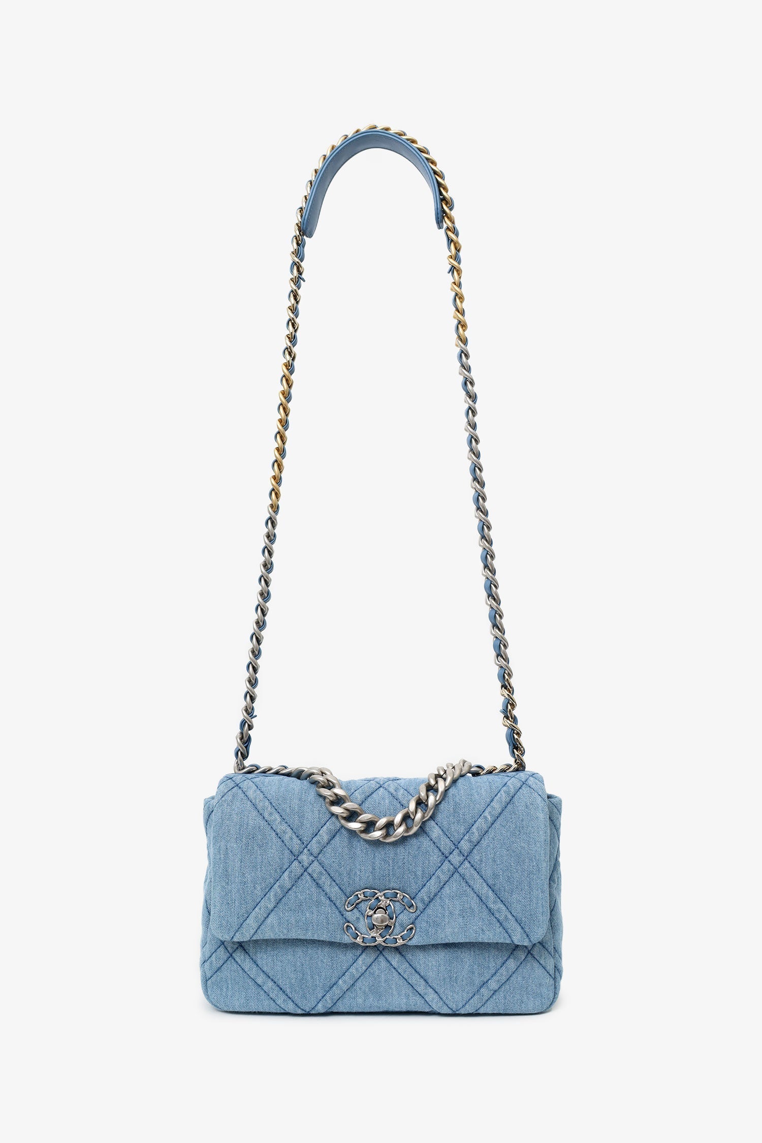 Chaneltm Blue Denim 'chanel 19' Medium Flap Bag