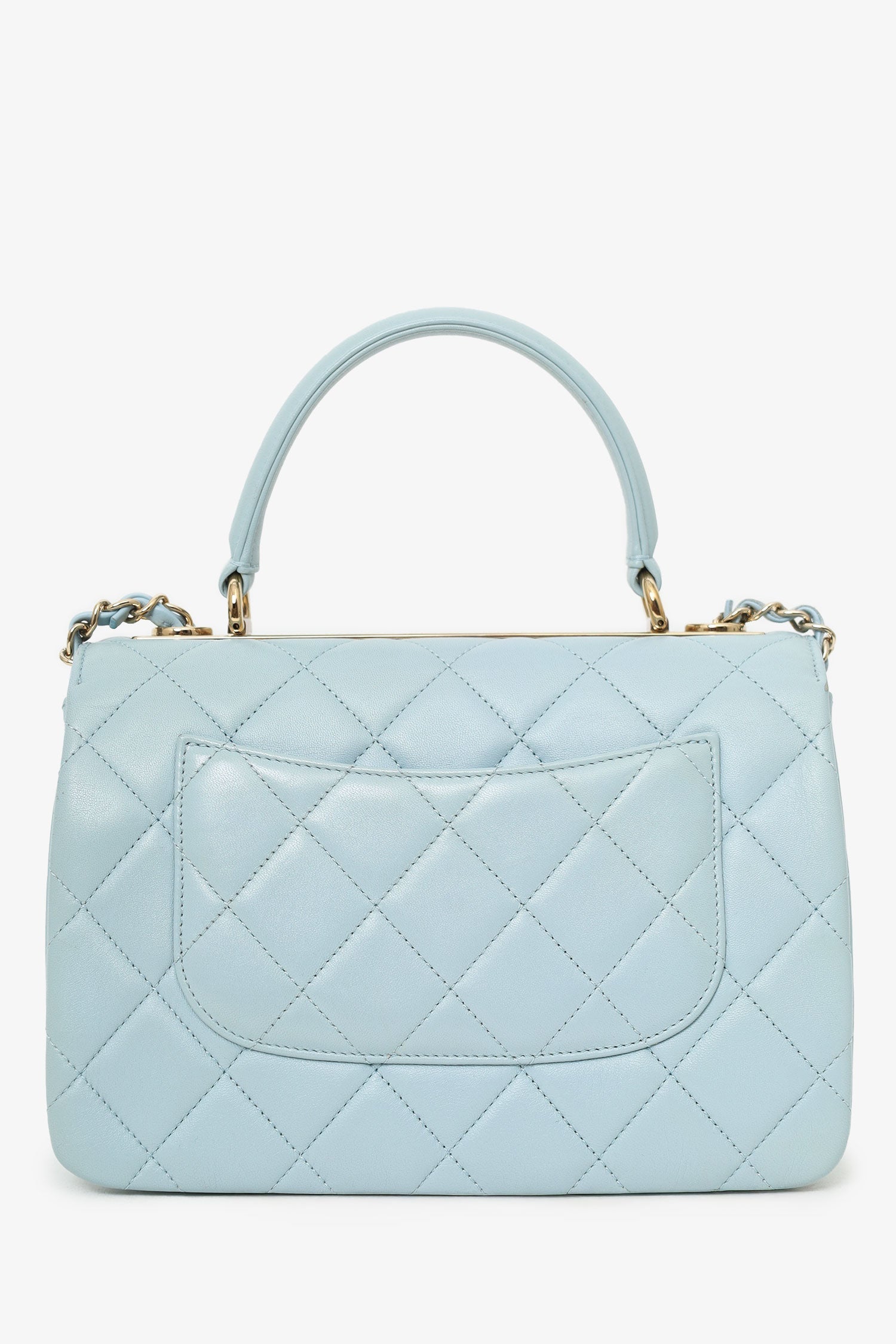 Chaneltm Blue Quilted Lambskin Medium Trendy CC Top Handle Handbag
