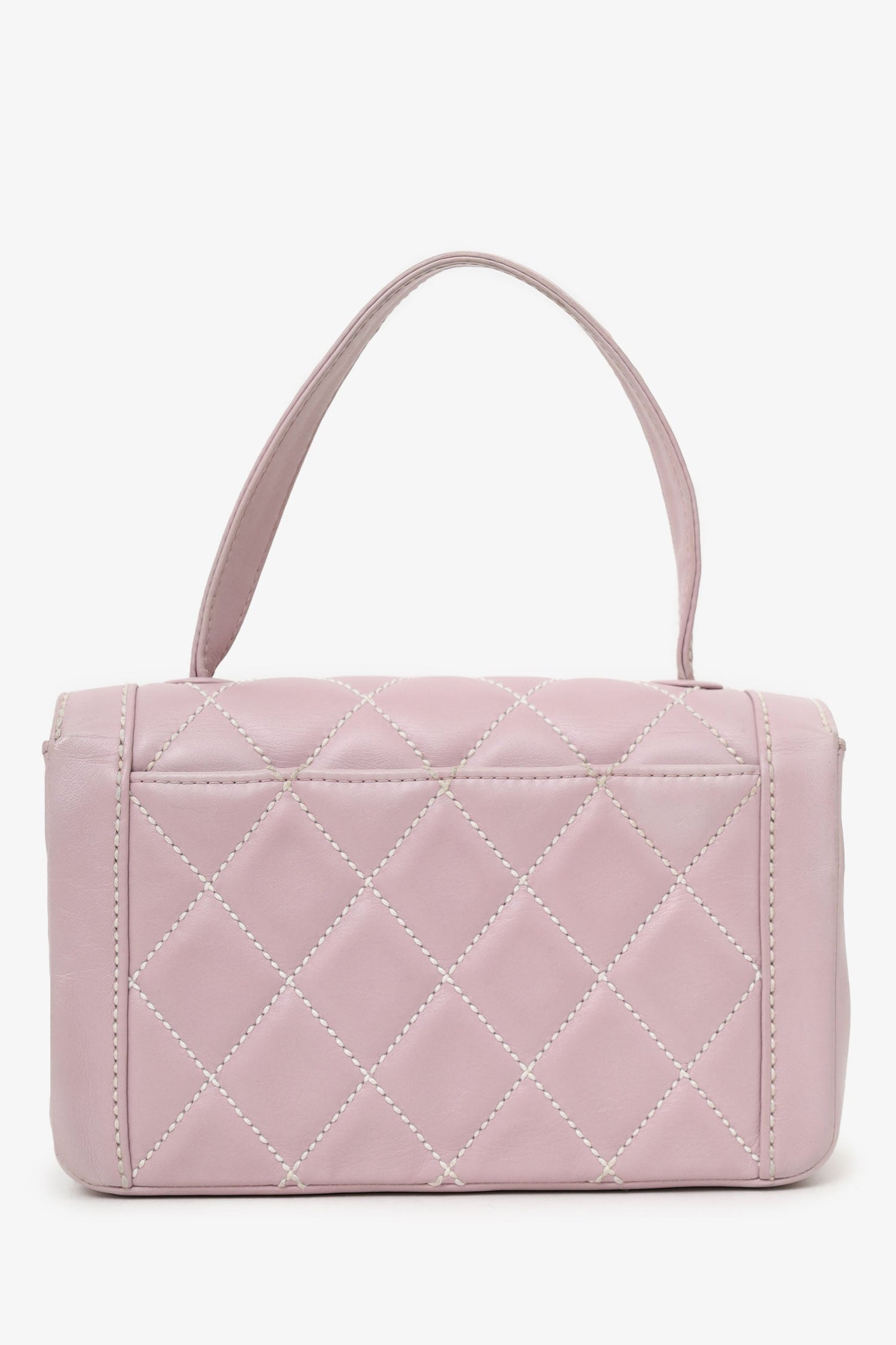 Chanel™ -05 Lilac Purple Wild Stitch Medium Top Handle Flap Bag