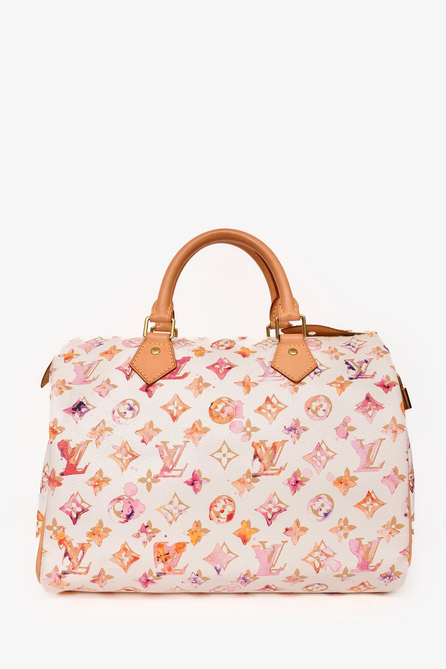 Louis Vuitton 2008 White Monogram Watercolour uarelle Speedy 30