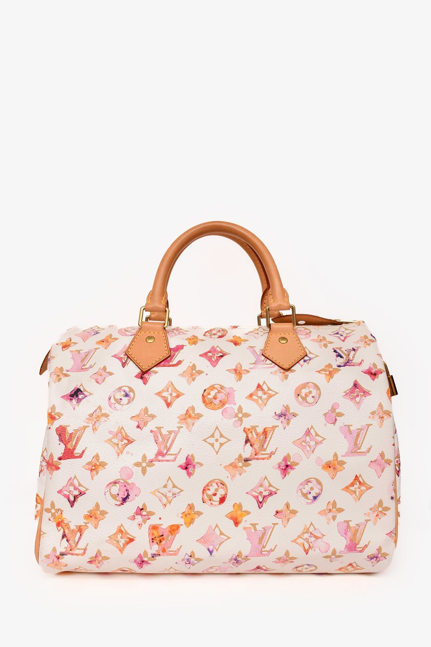 Louis Vuitton 2008 White Monogram Watercolour uarelle Speedy 30